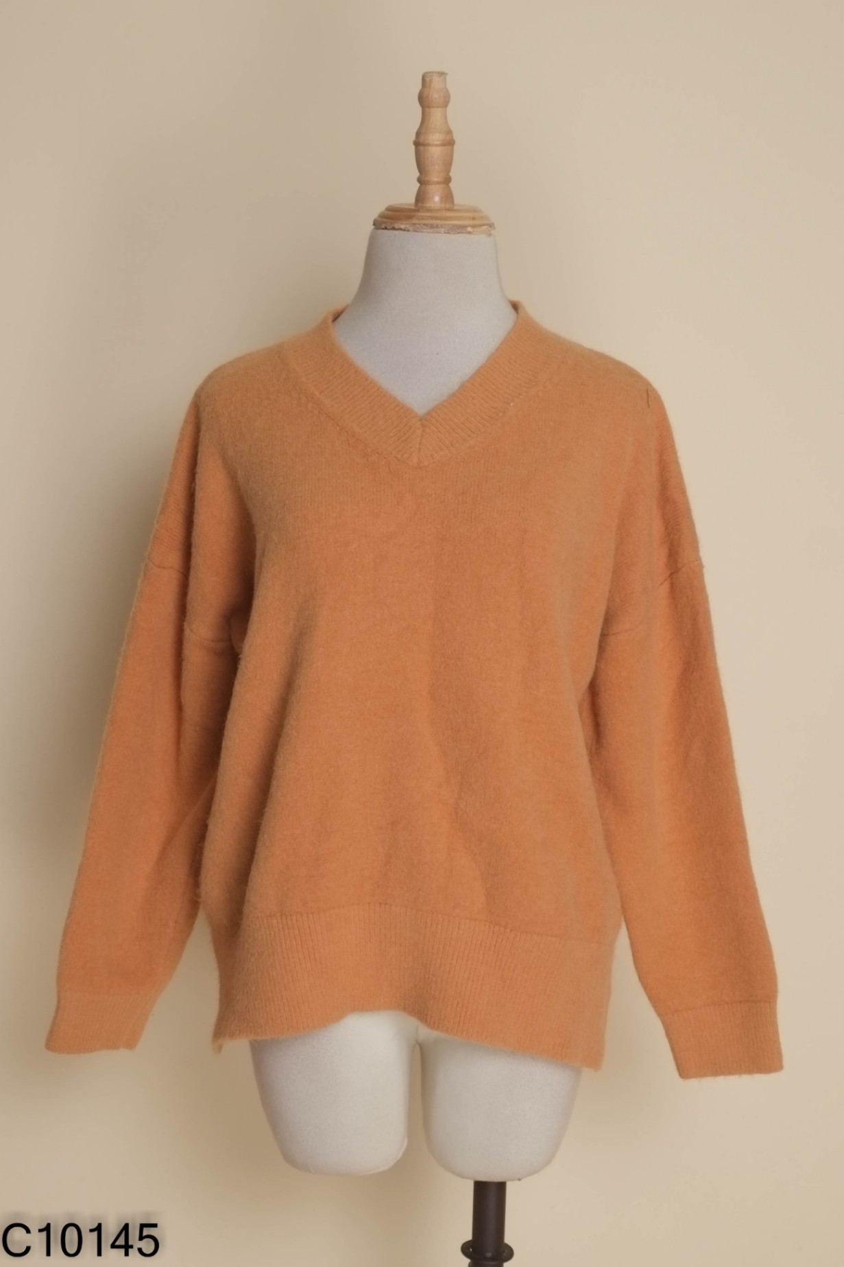 Áo len cam trơn