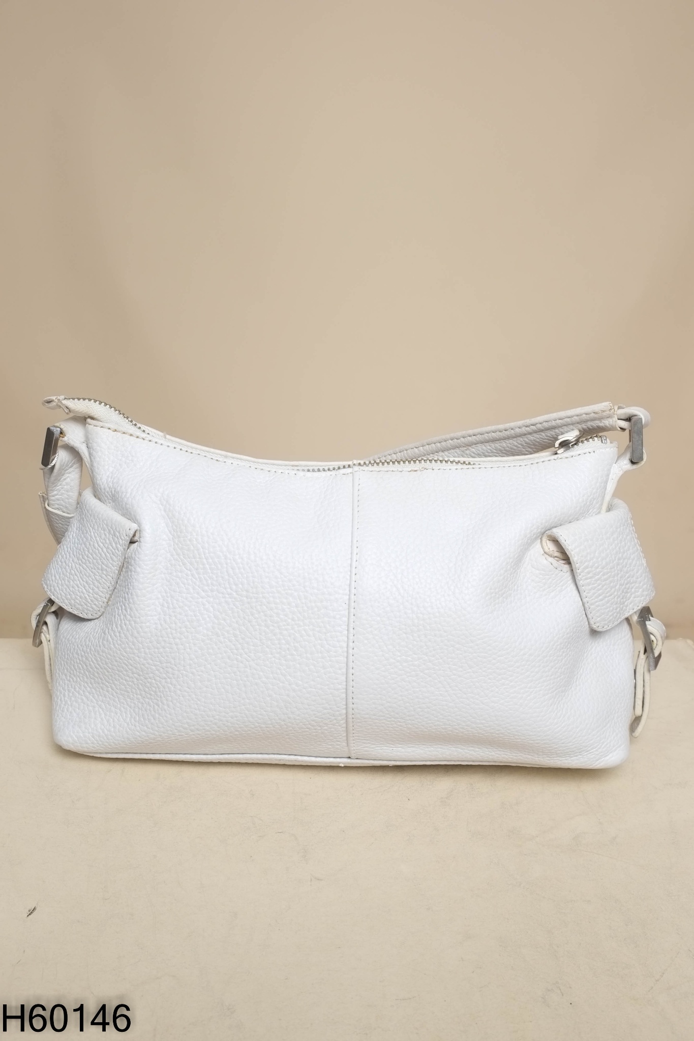 Túi kẹp nách da trắng (da thật)