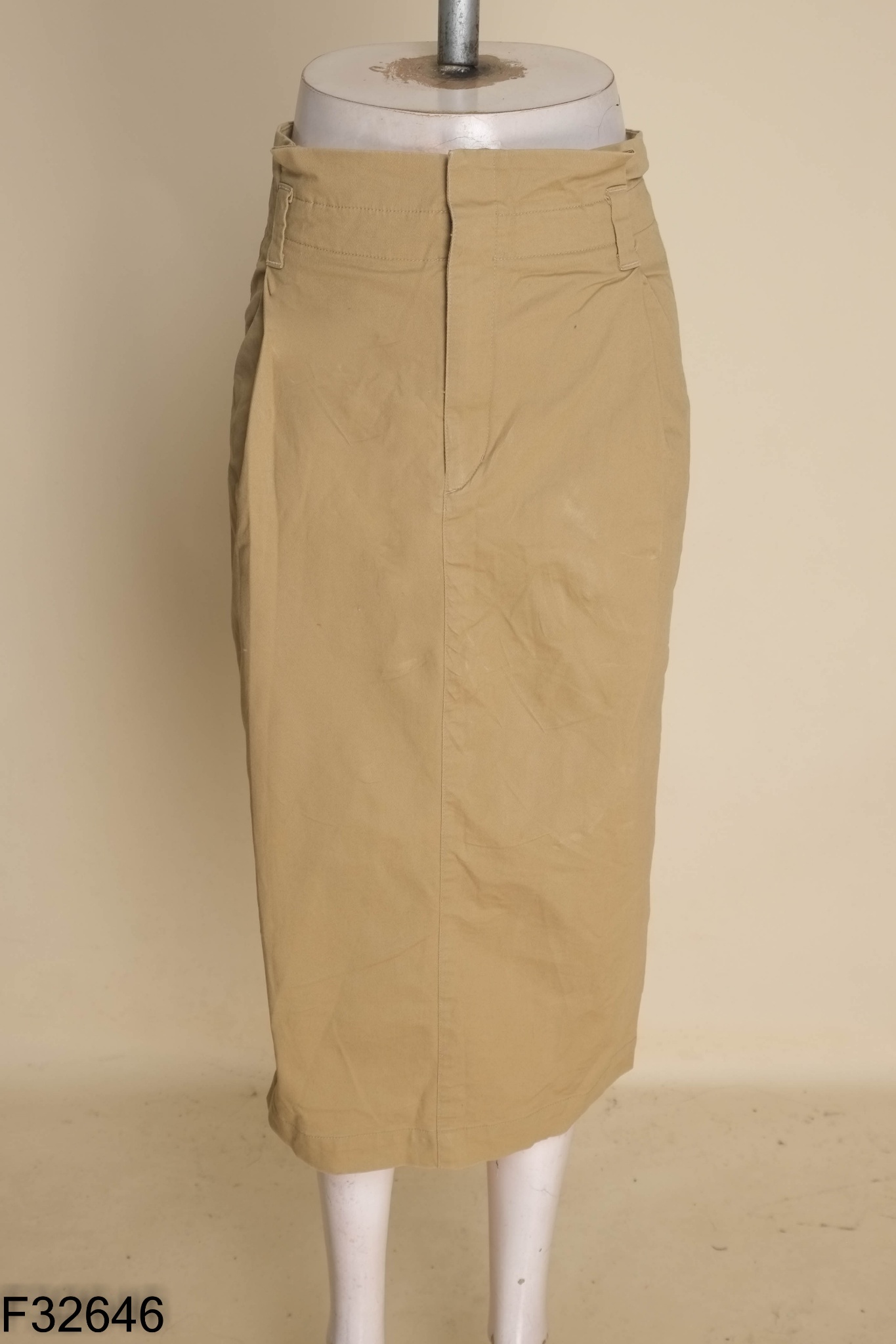 Chân váy kaki nâu trơn