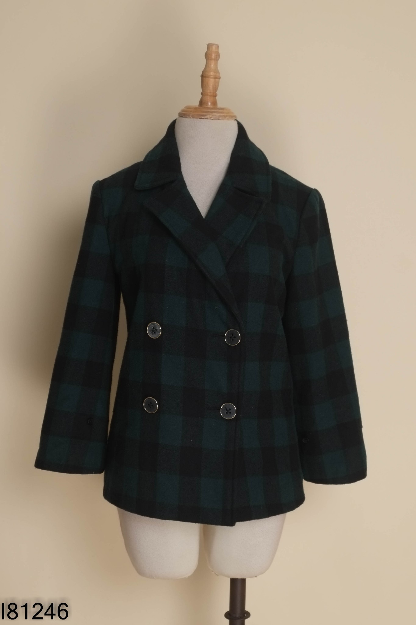 Áo khoác SEVEN AM dạ xanh caro đen