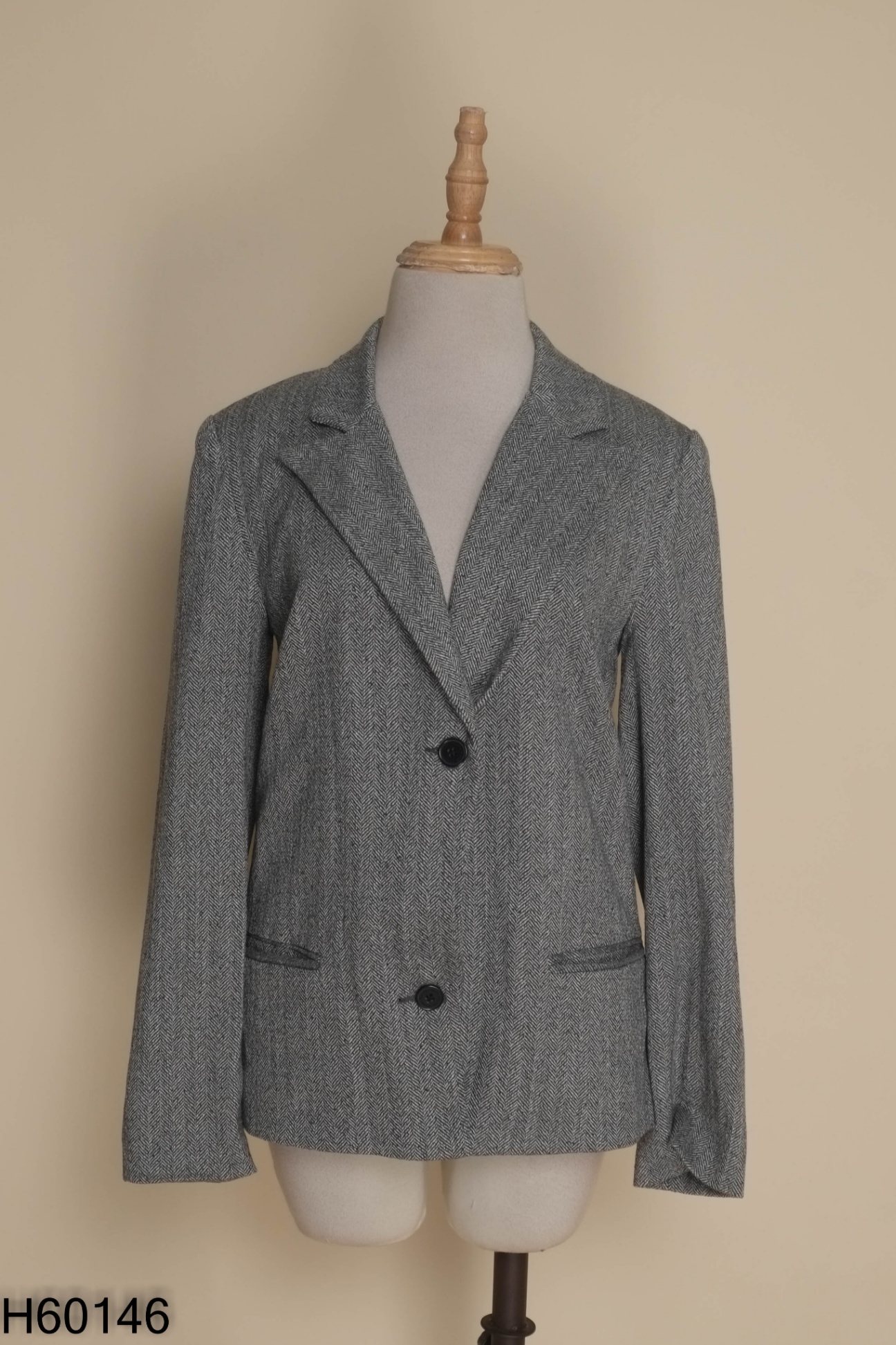 Áo blazer ZARA dạ xám be (XUẤT)