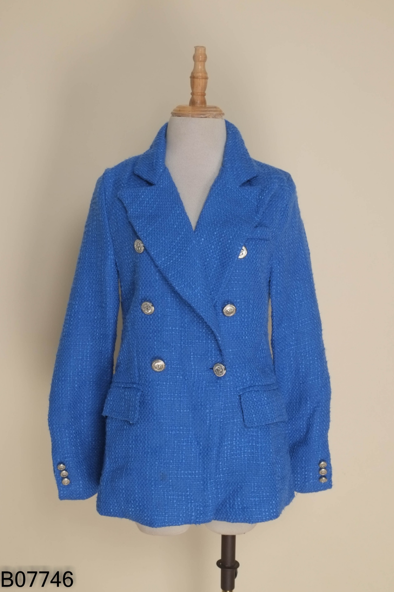 Áo blazer dạ xanh new