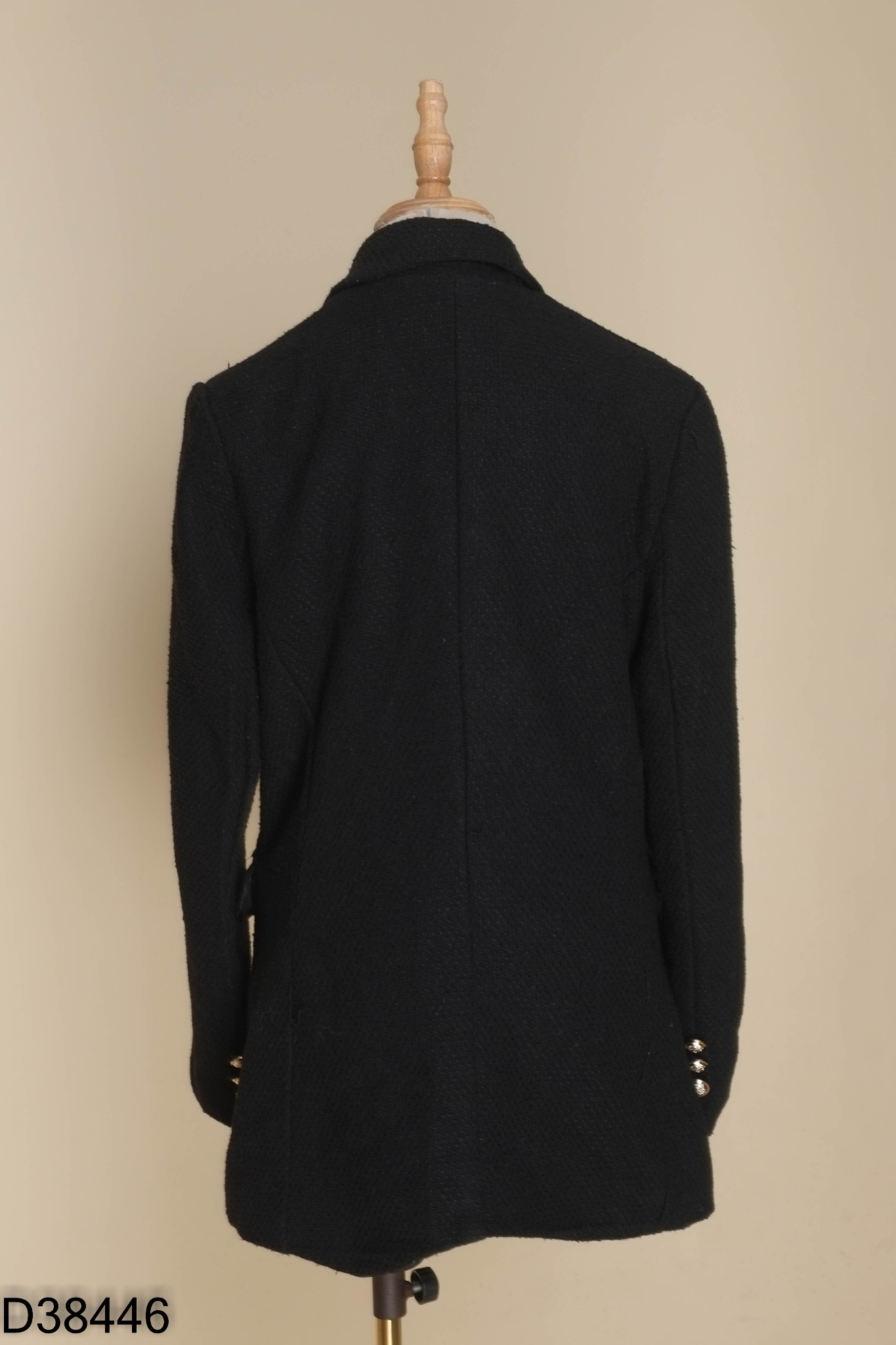 Áo blazer dạ đen