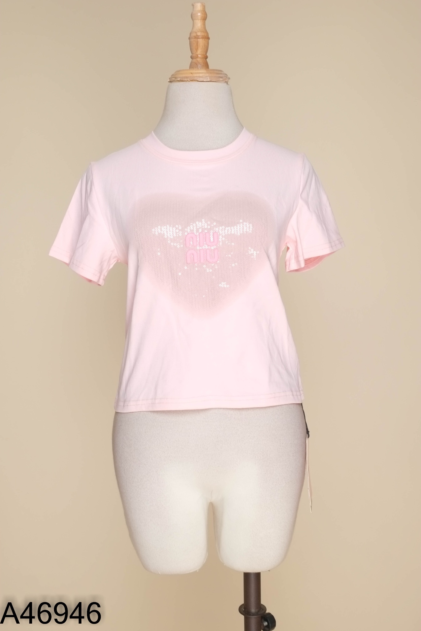 NEWTAG Áo thun hồng đính họa tiết KIDS