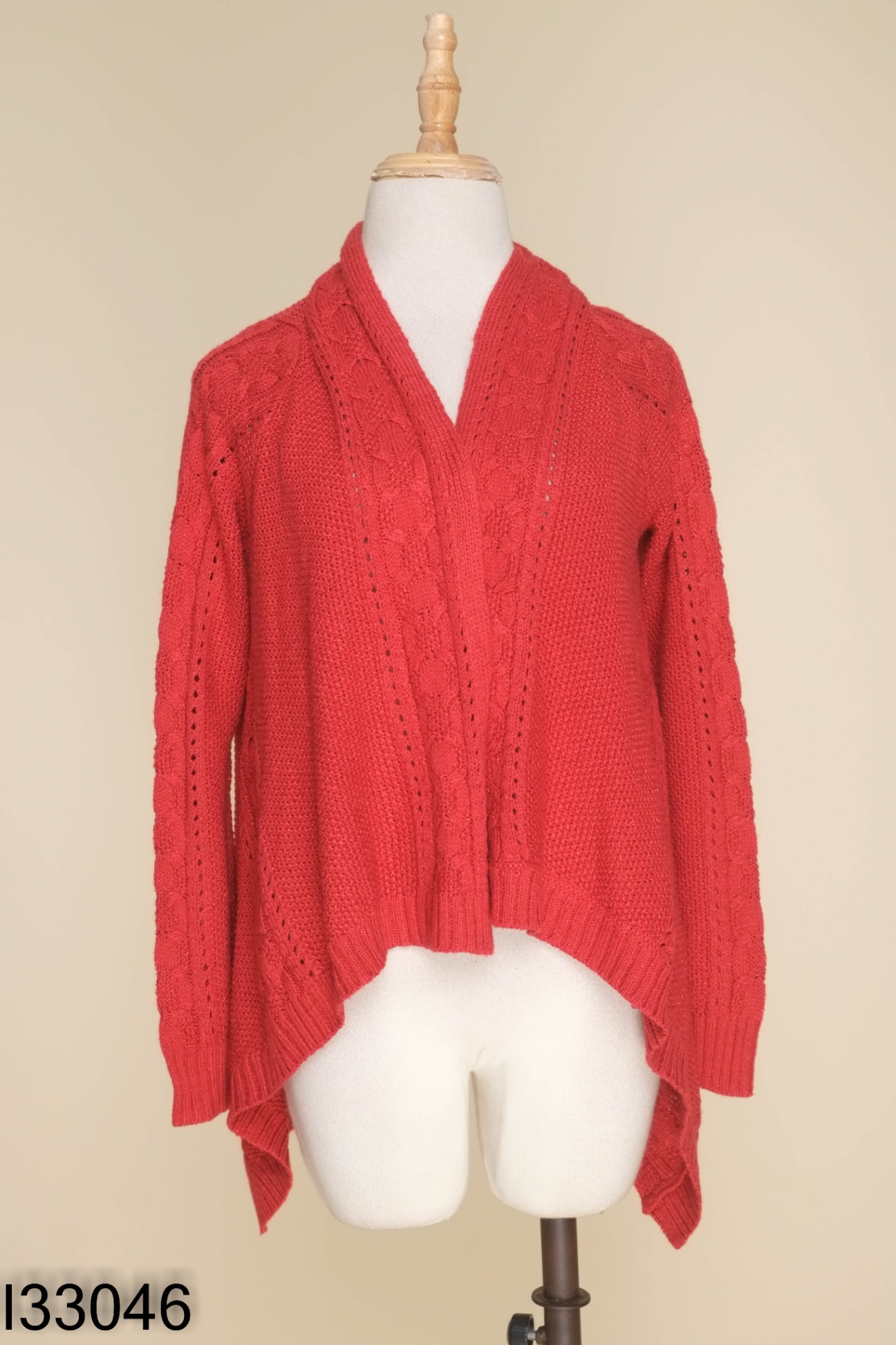 Áo cardigan ZARA len đỏ