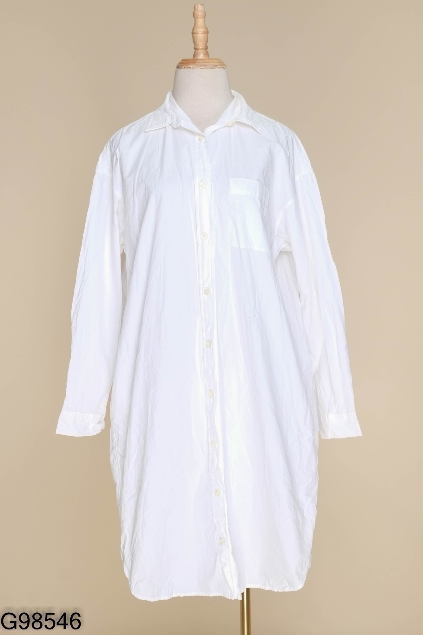 Váy sơ mi trắng dáng dài