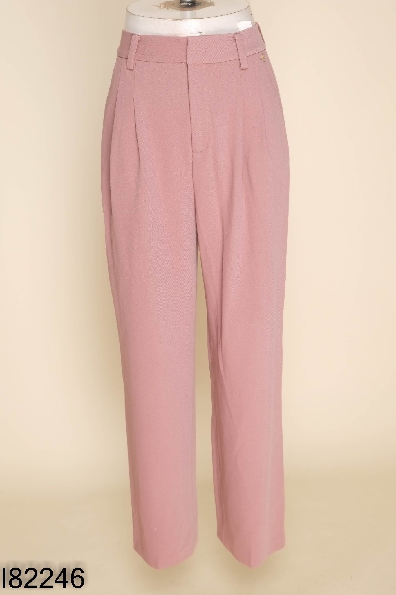 Quần suông hồng ly eo