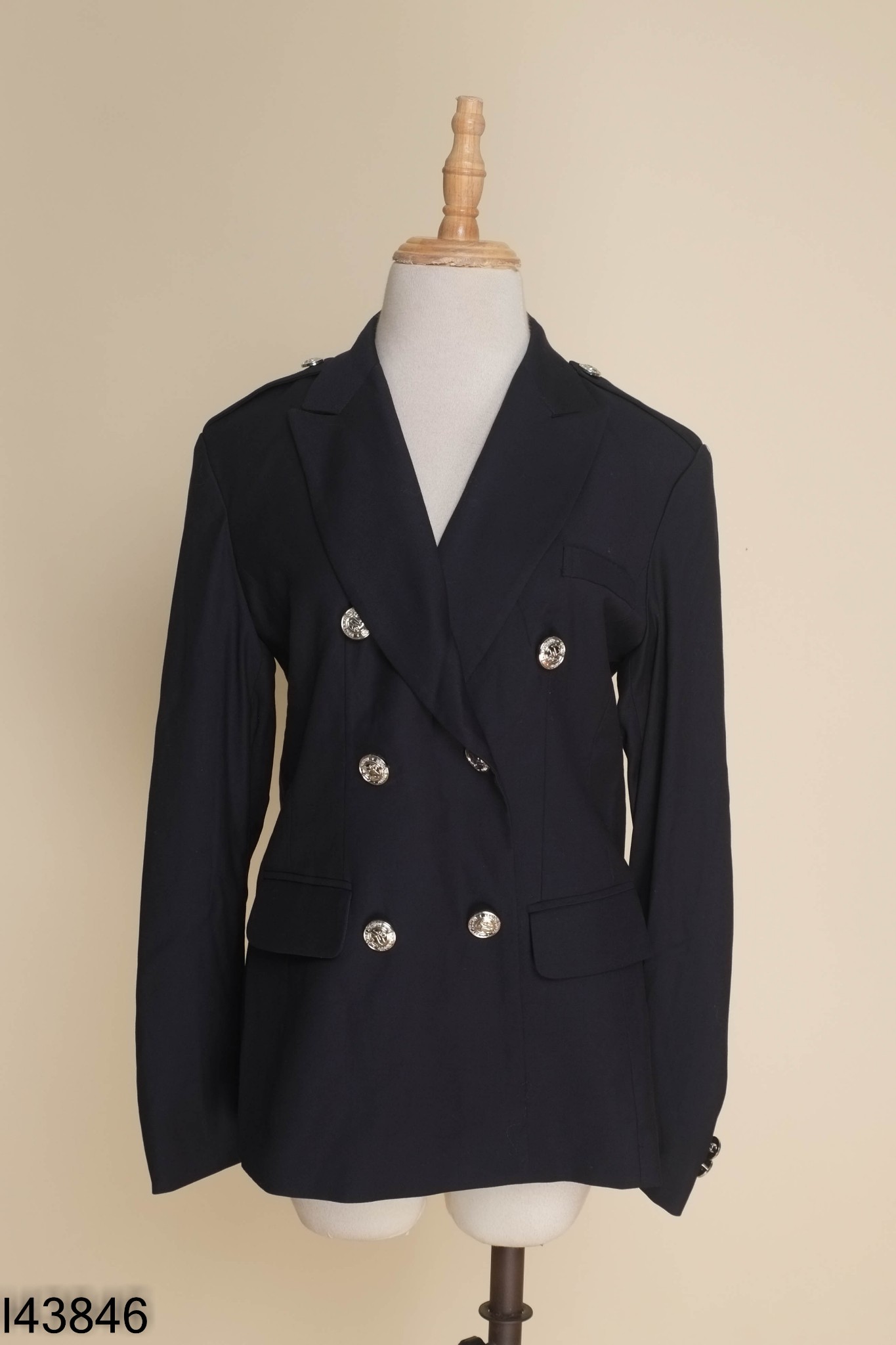 Blazer xanh đen cúc bạc