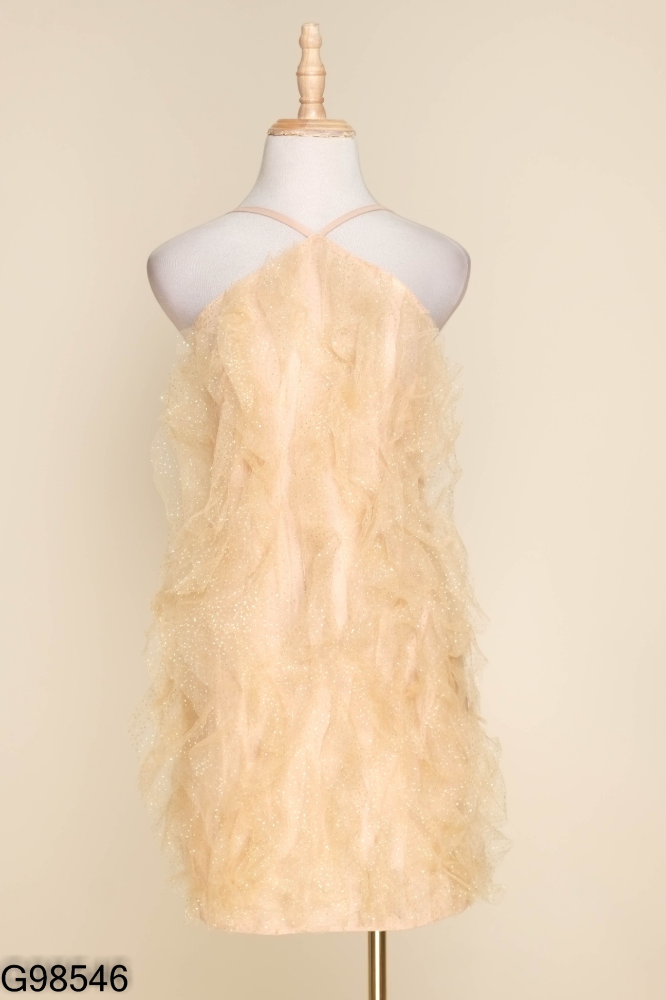 Áo vàng hai dây kim tuyến