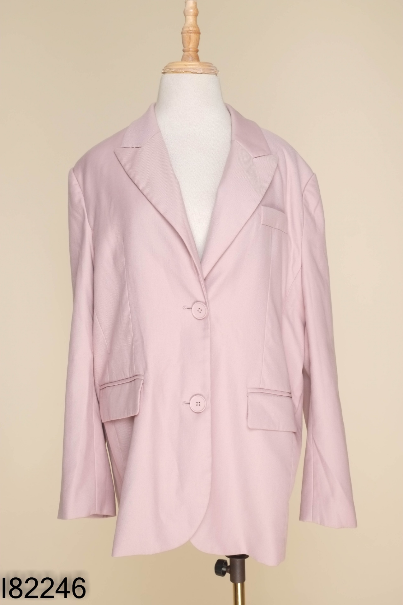 Áo blazer hồng dáng oversize