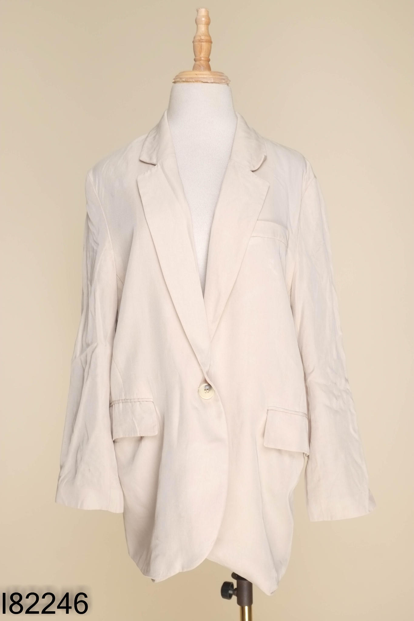 Áo blazer mỏng ZARA be trơn