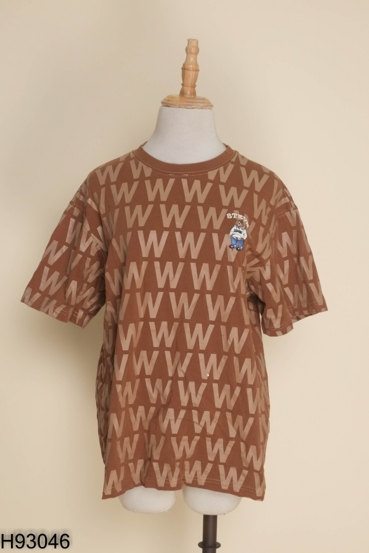 Áo T-Shirt nâu thêu hình