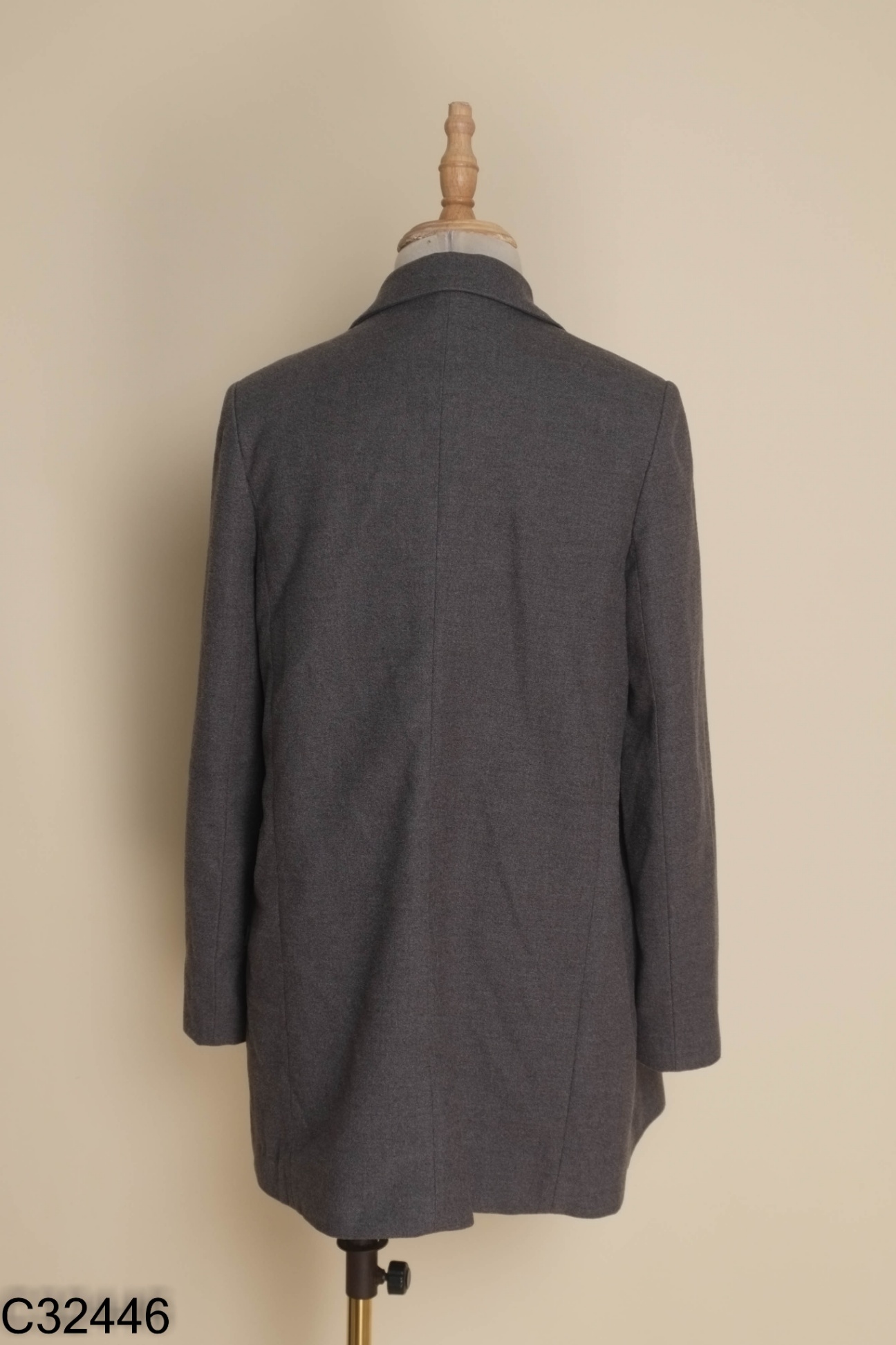 Áo khoác dạ vest xám dáng dài