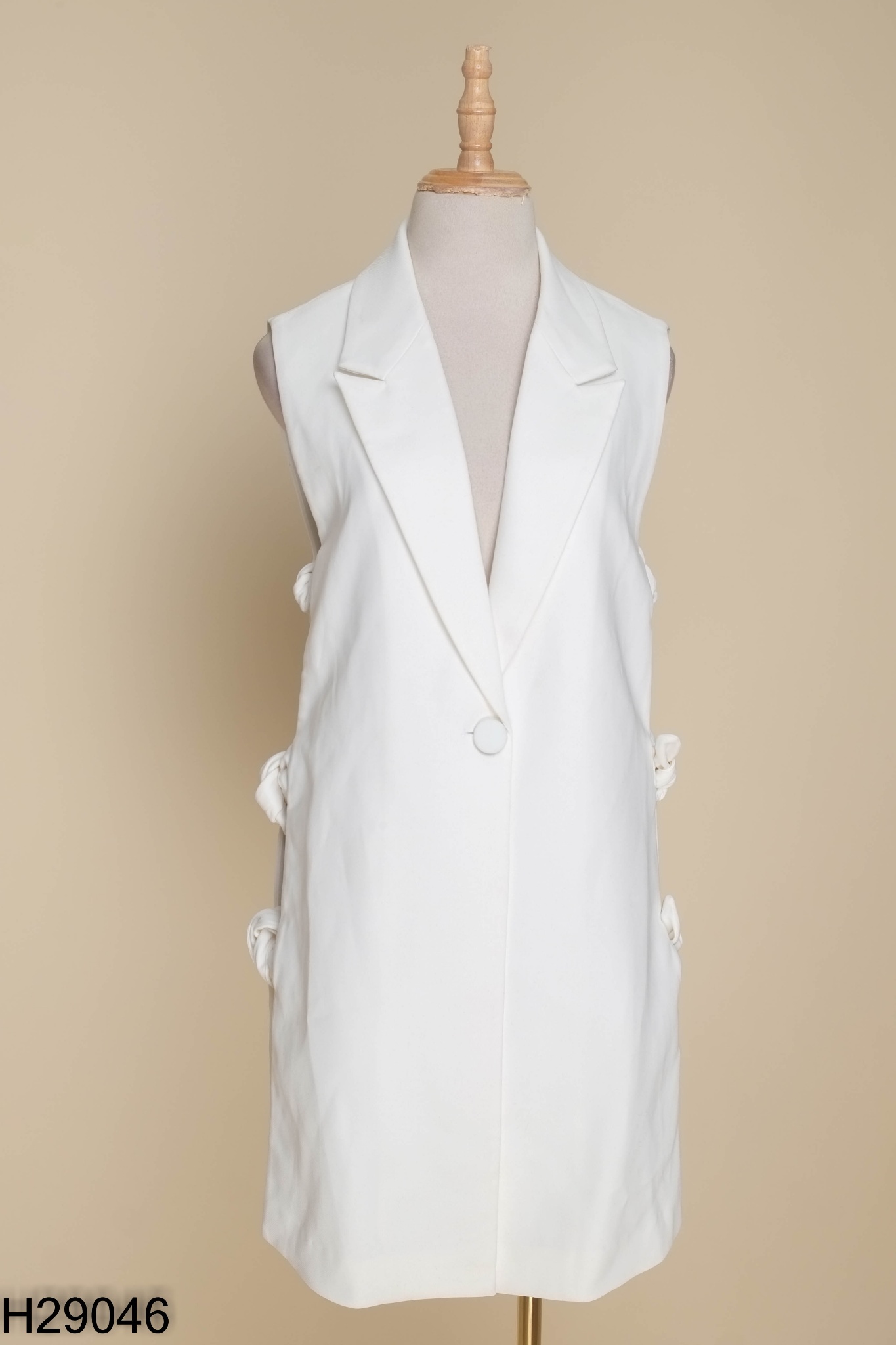 Áo khoác ELISSE trắng dáng dài