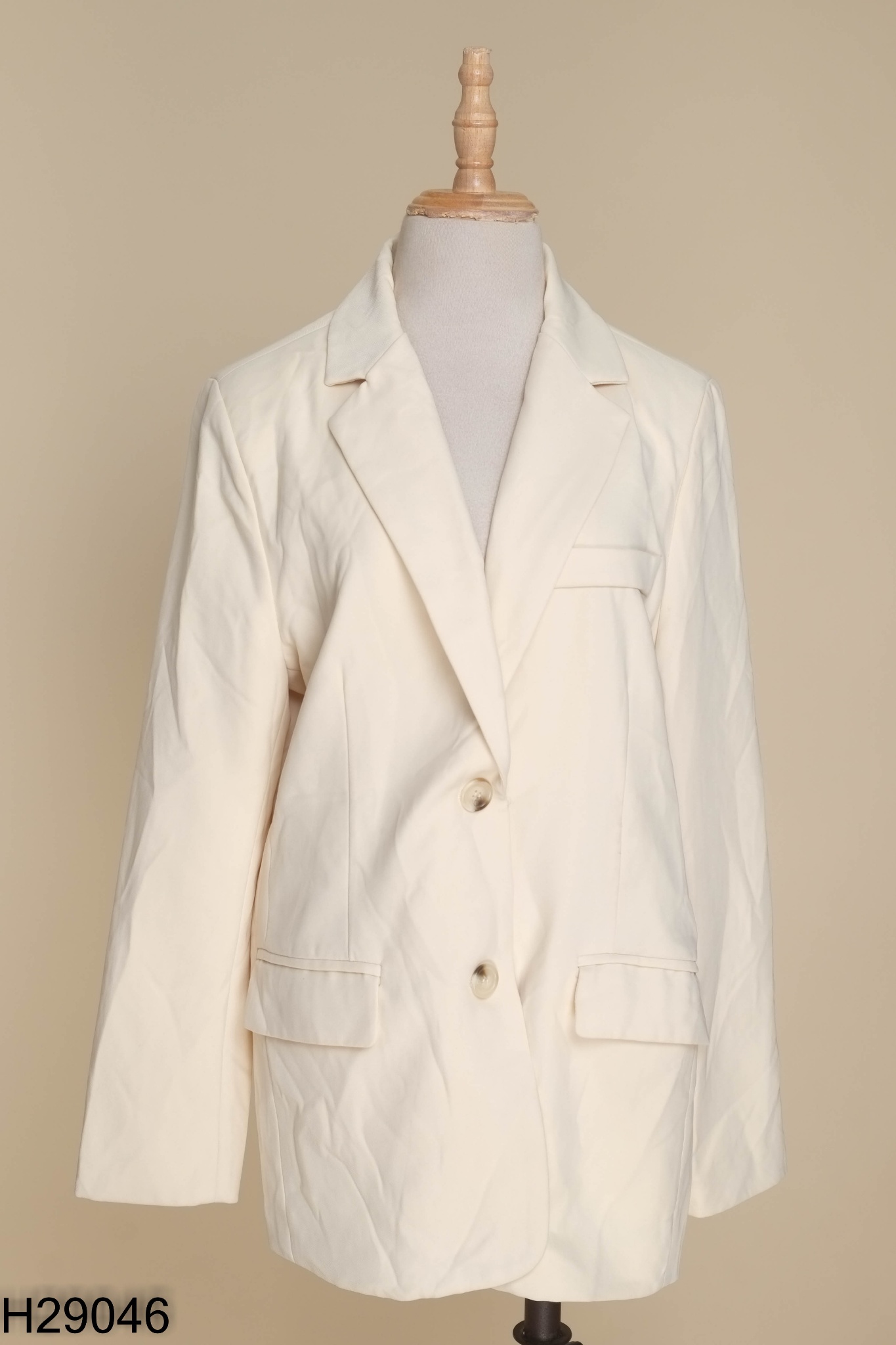 Blazer HALO WINI be cúc nâu sữa