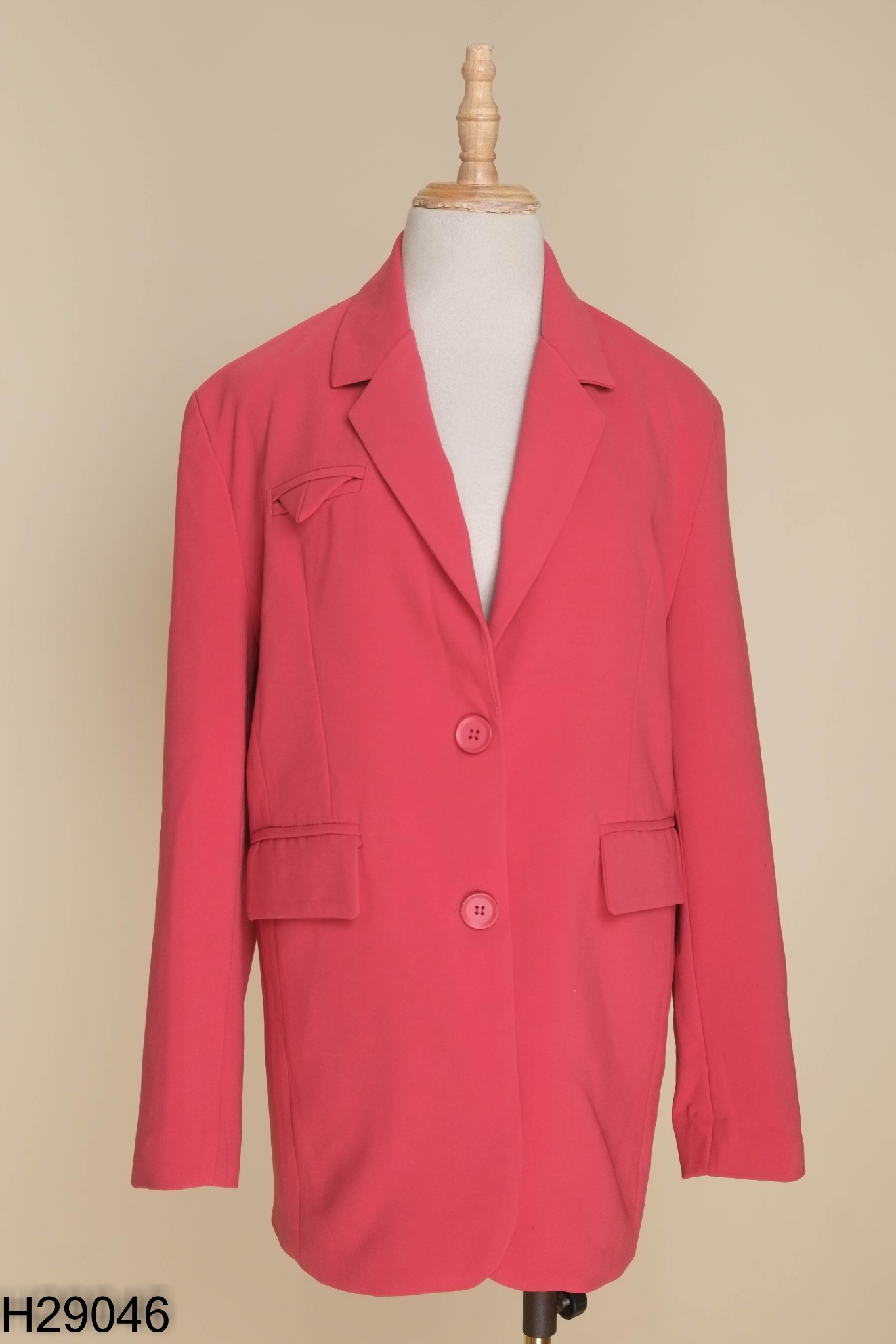 Blazer hồng trơn JIU JIU