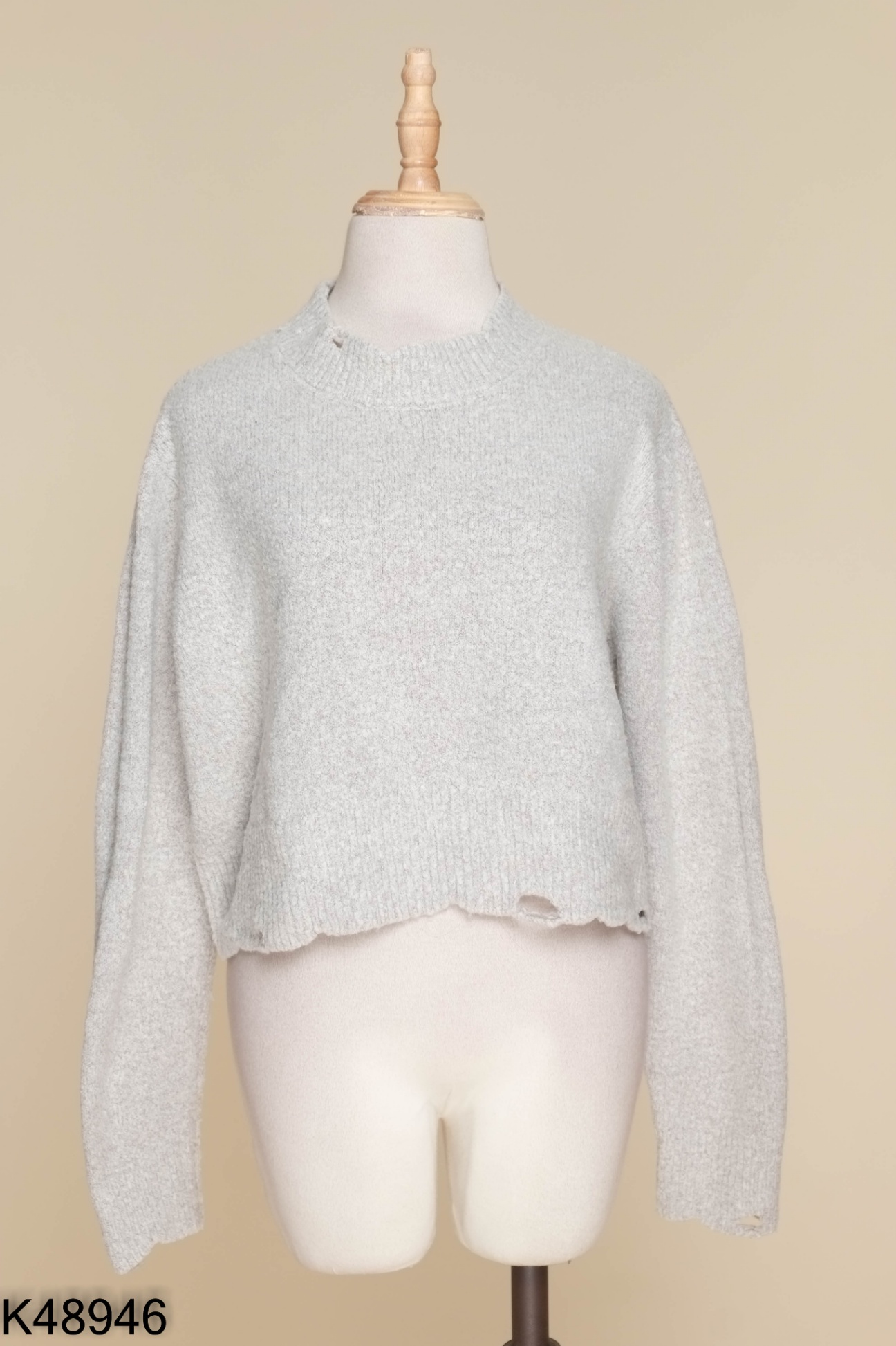 Áo len ZARA xám be