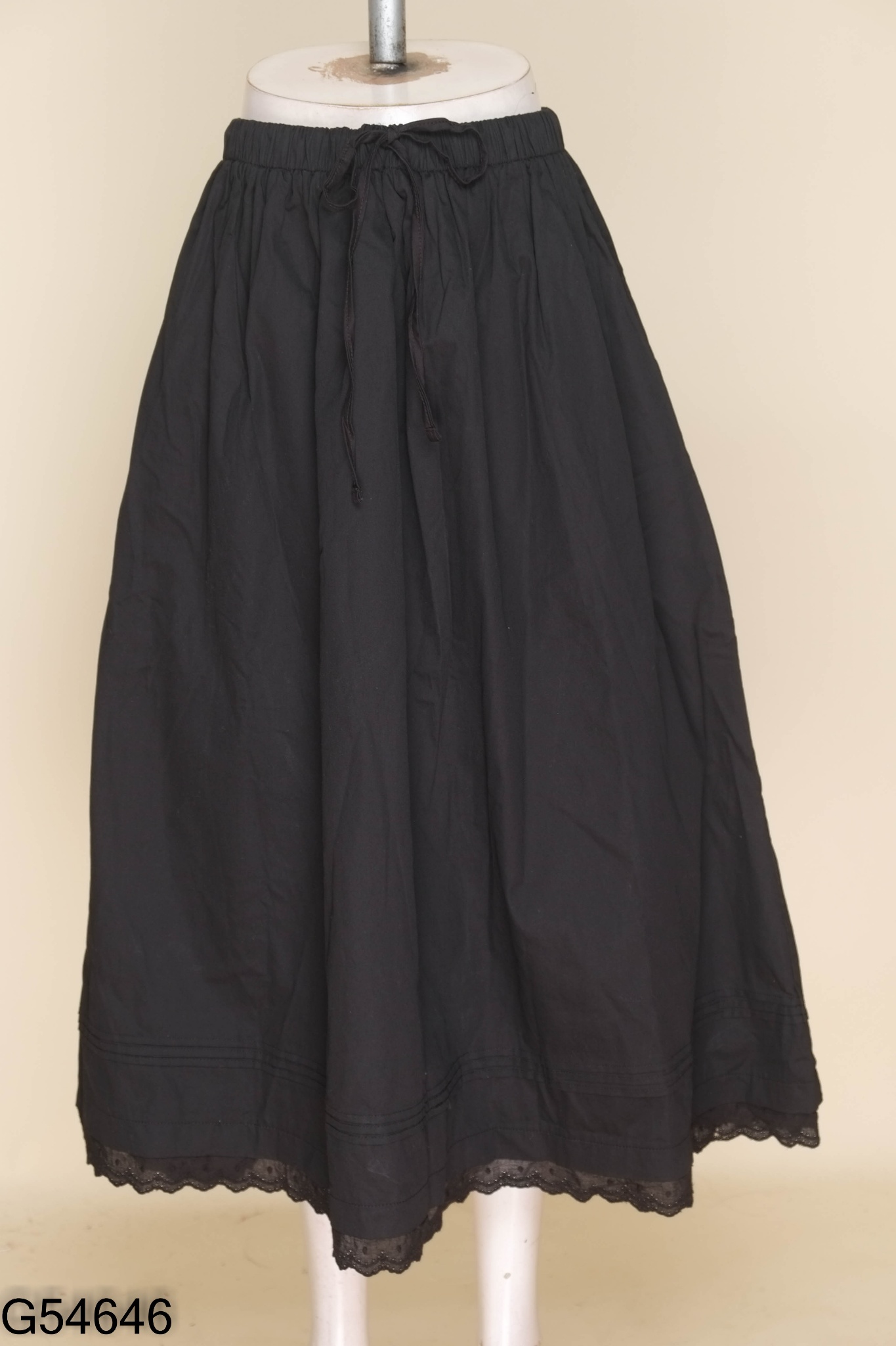 Chân váy thô đen dài