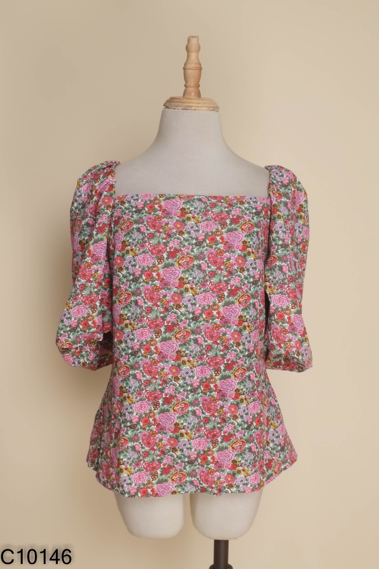 Áo babydoll NYX&SHE trễ vai họa tiết hoa