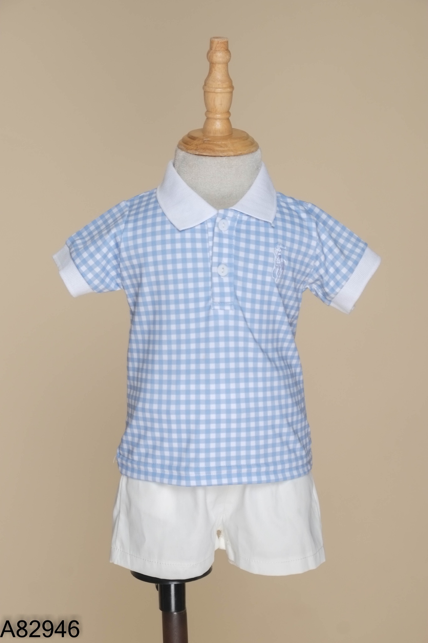 Set Áo xanh kẻ caro + quần shorts KIDS