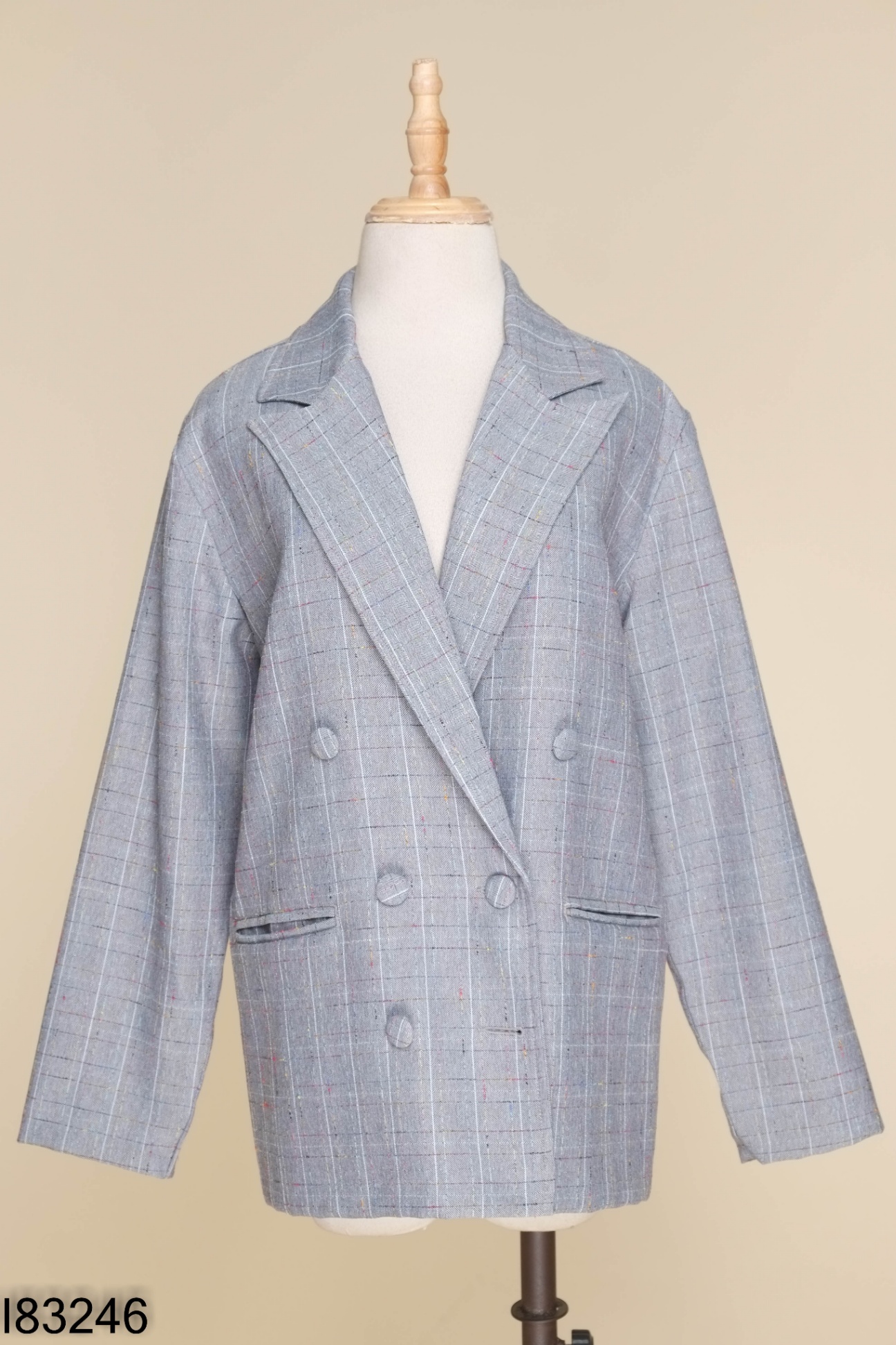 Áo blazer HIGHCUT xám kẻ