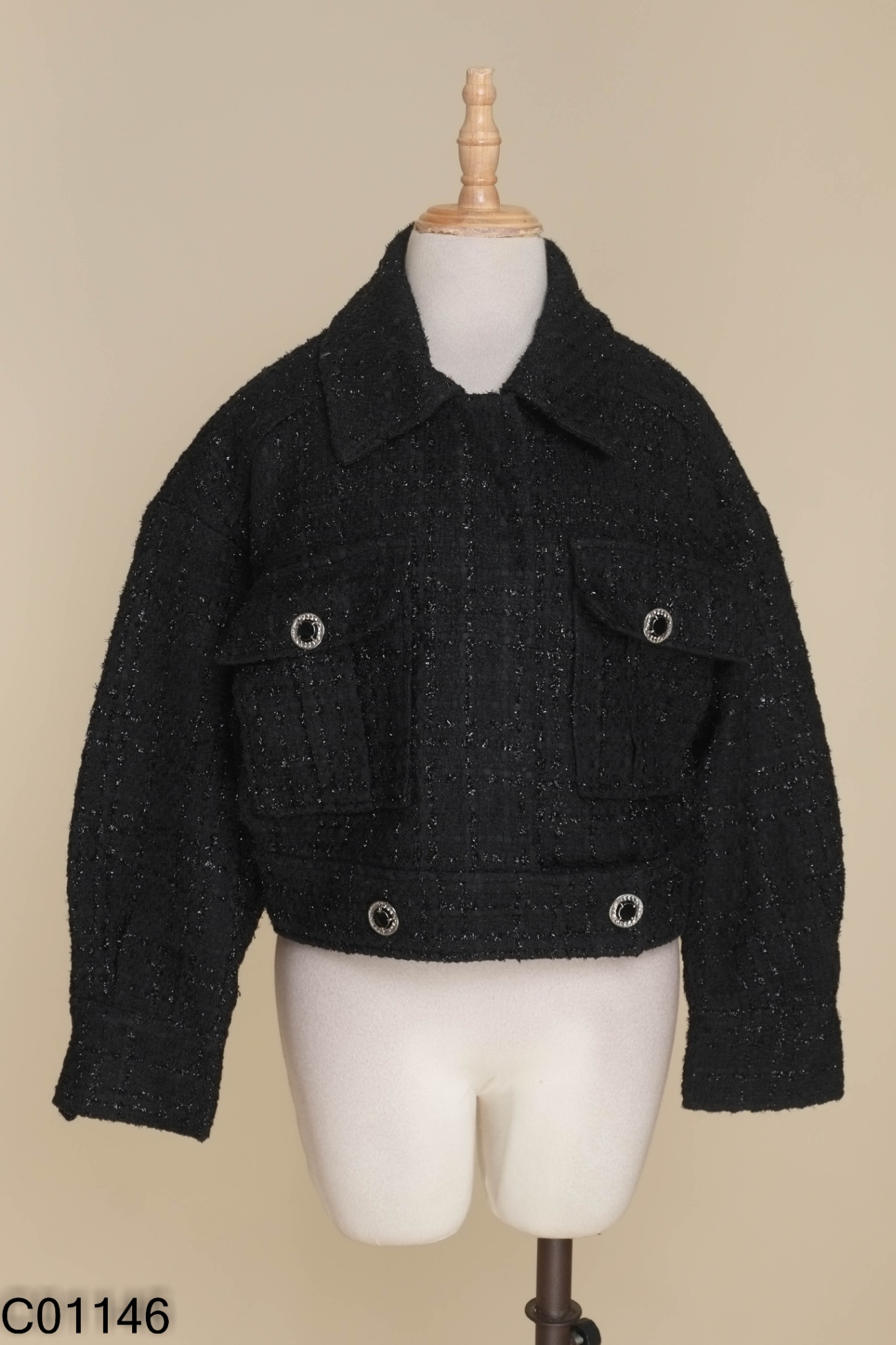 Áo dạ HOO DRESS đen