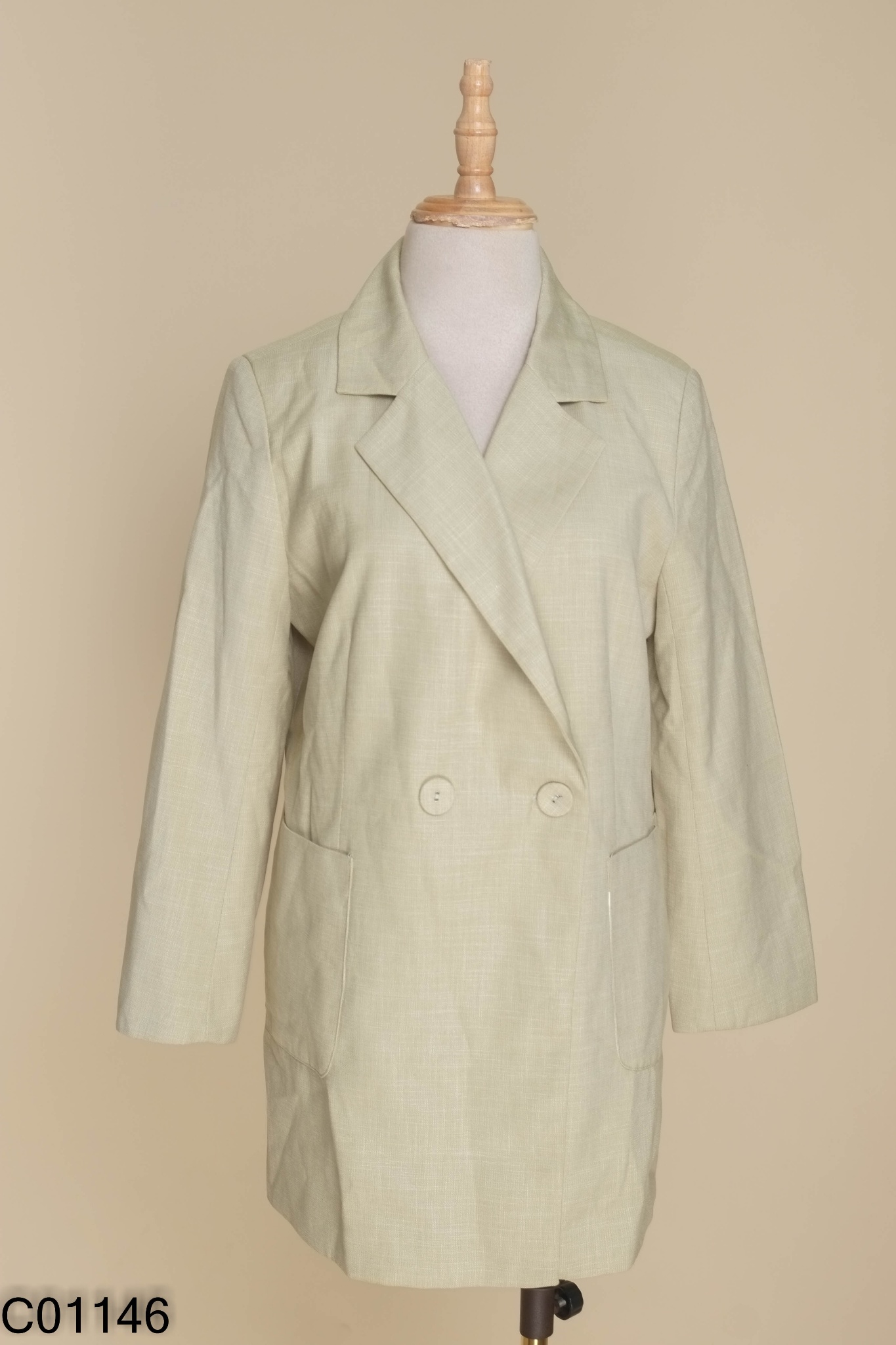 Áo blazer xanh trơn