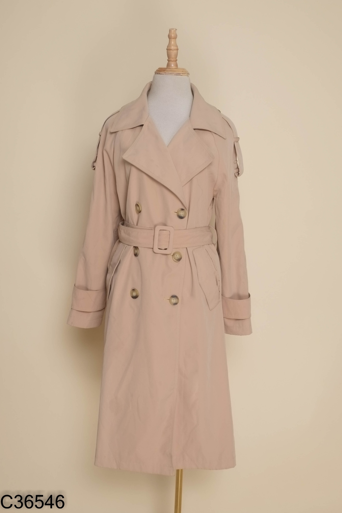 Áo mangto nâu cúc nâu