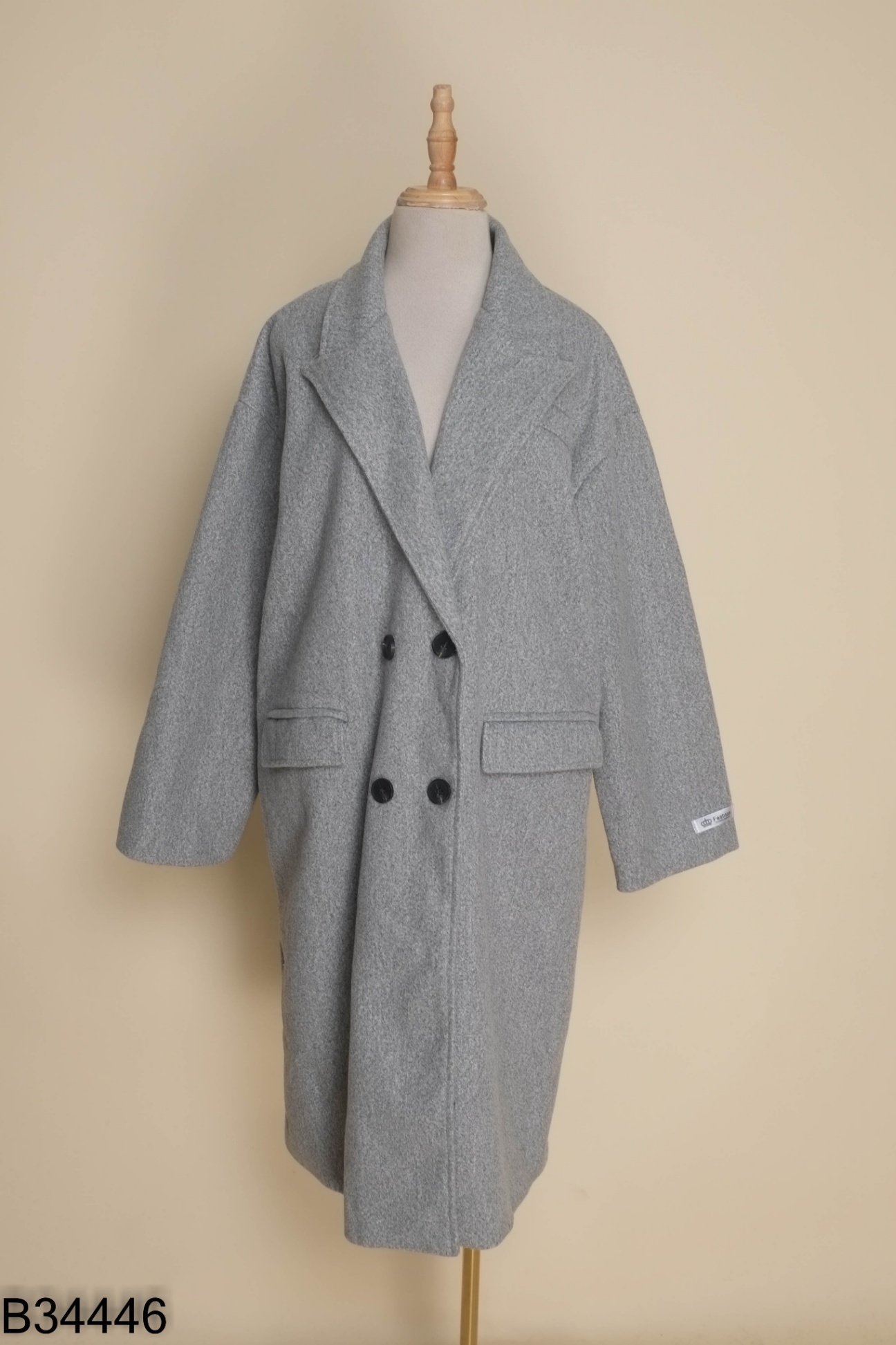 Áo mangto xám có túi