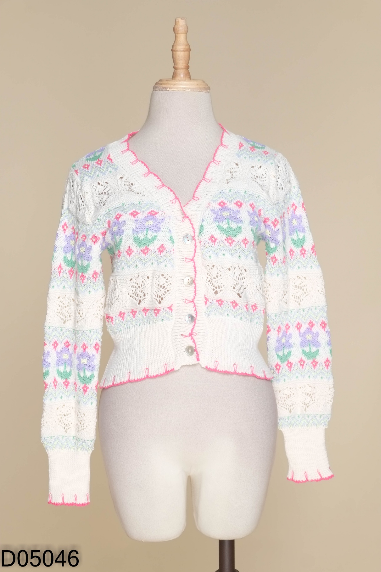 Áo len be ZARA họa tiết (XUẤT)