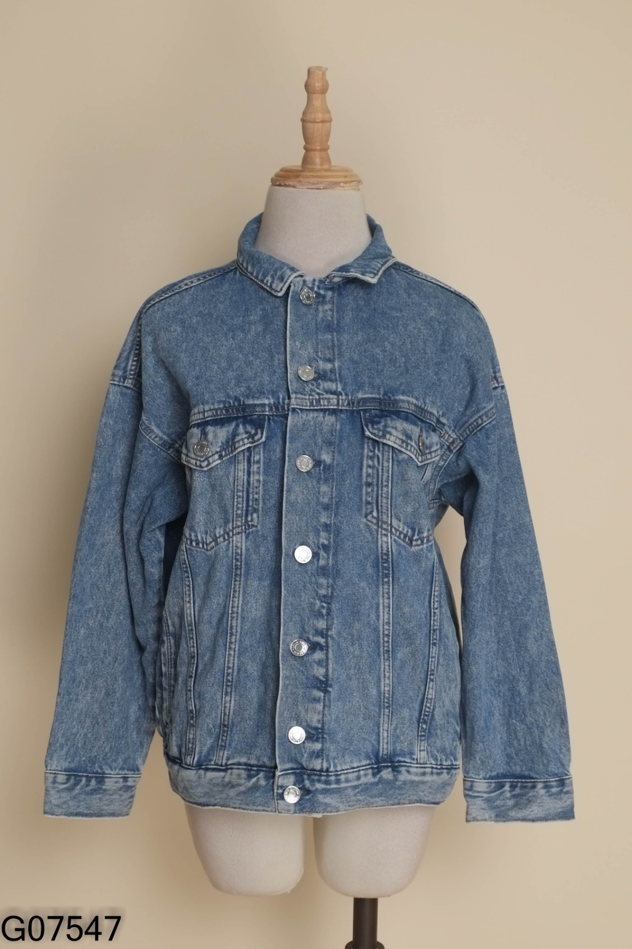 Áo khoác jeans DENIM xanh trơn