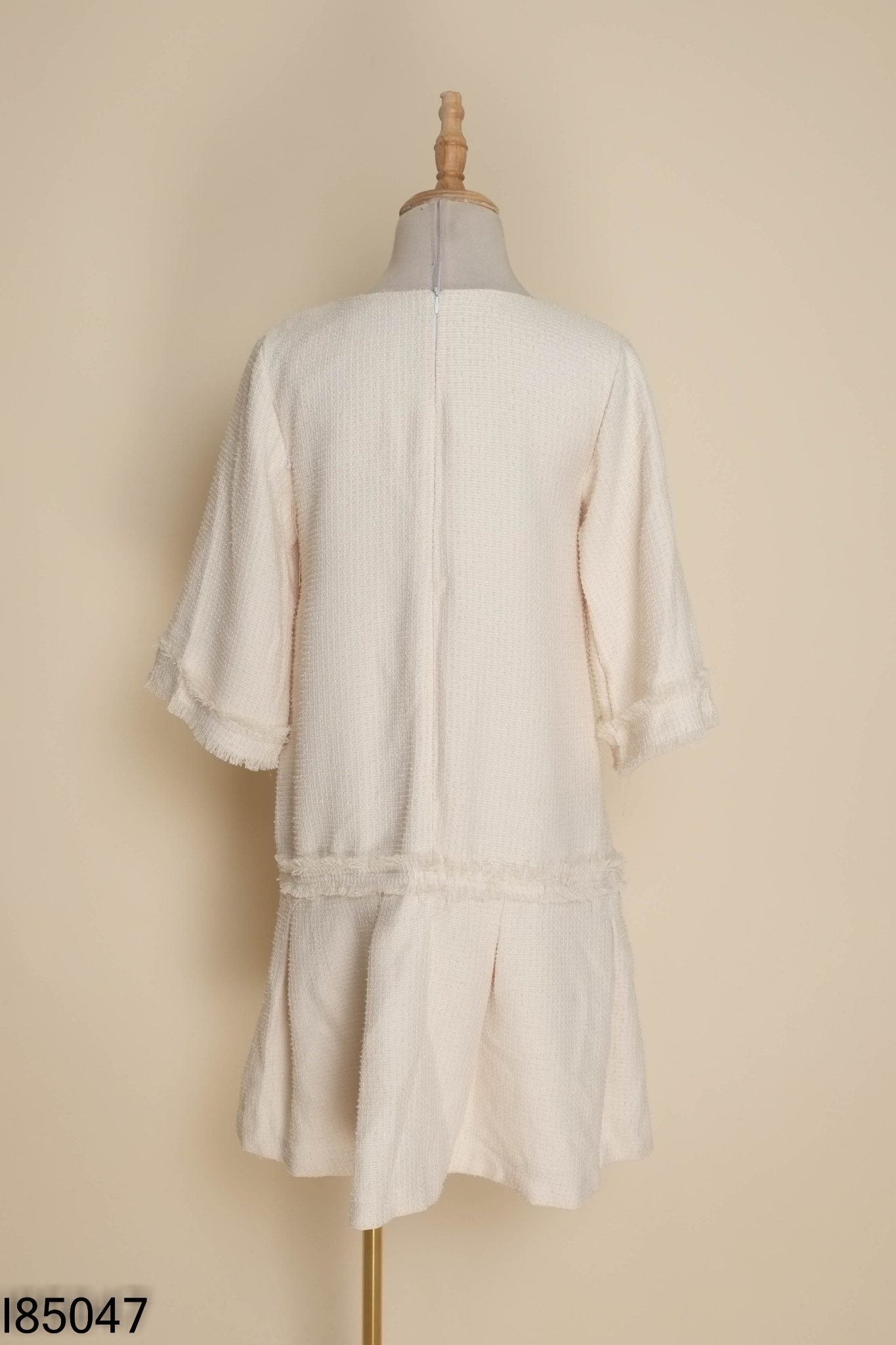 Váy dạ tweed LETRANGER be phối khuy