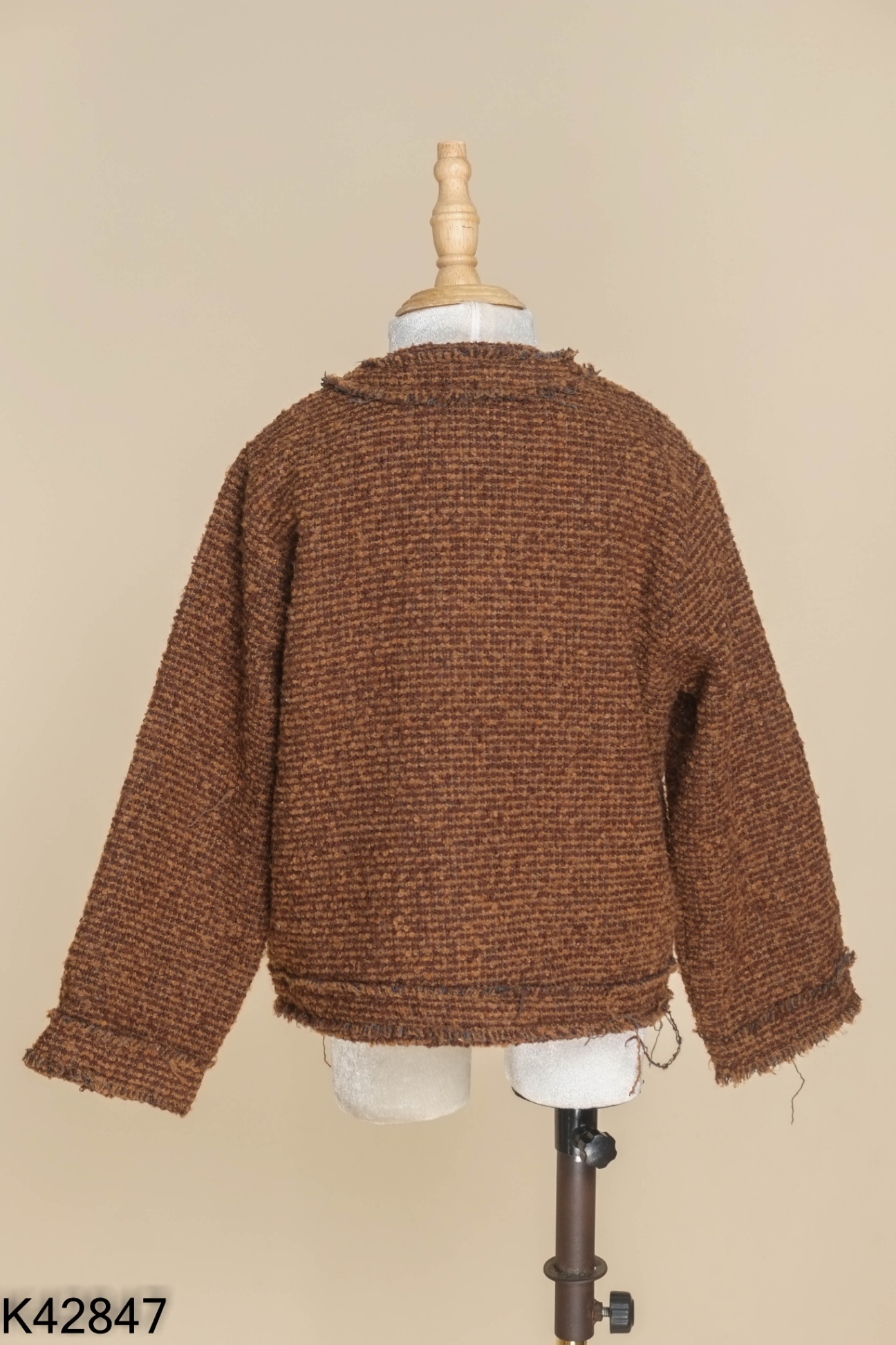 Áo dạ tweed nâu kid