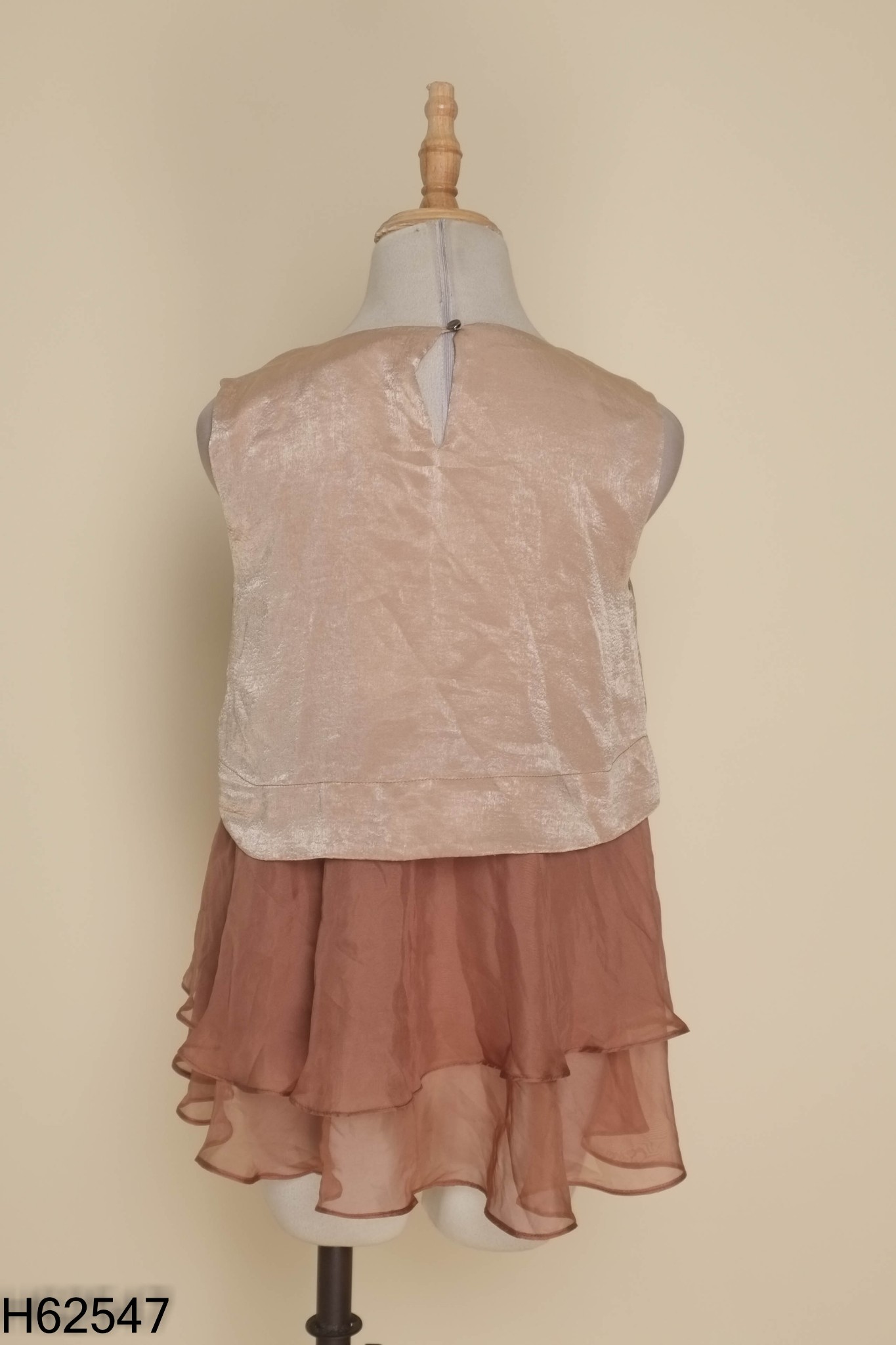 Áo D.CHIC nâu phối voan
