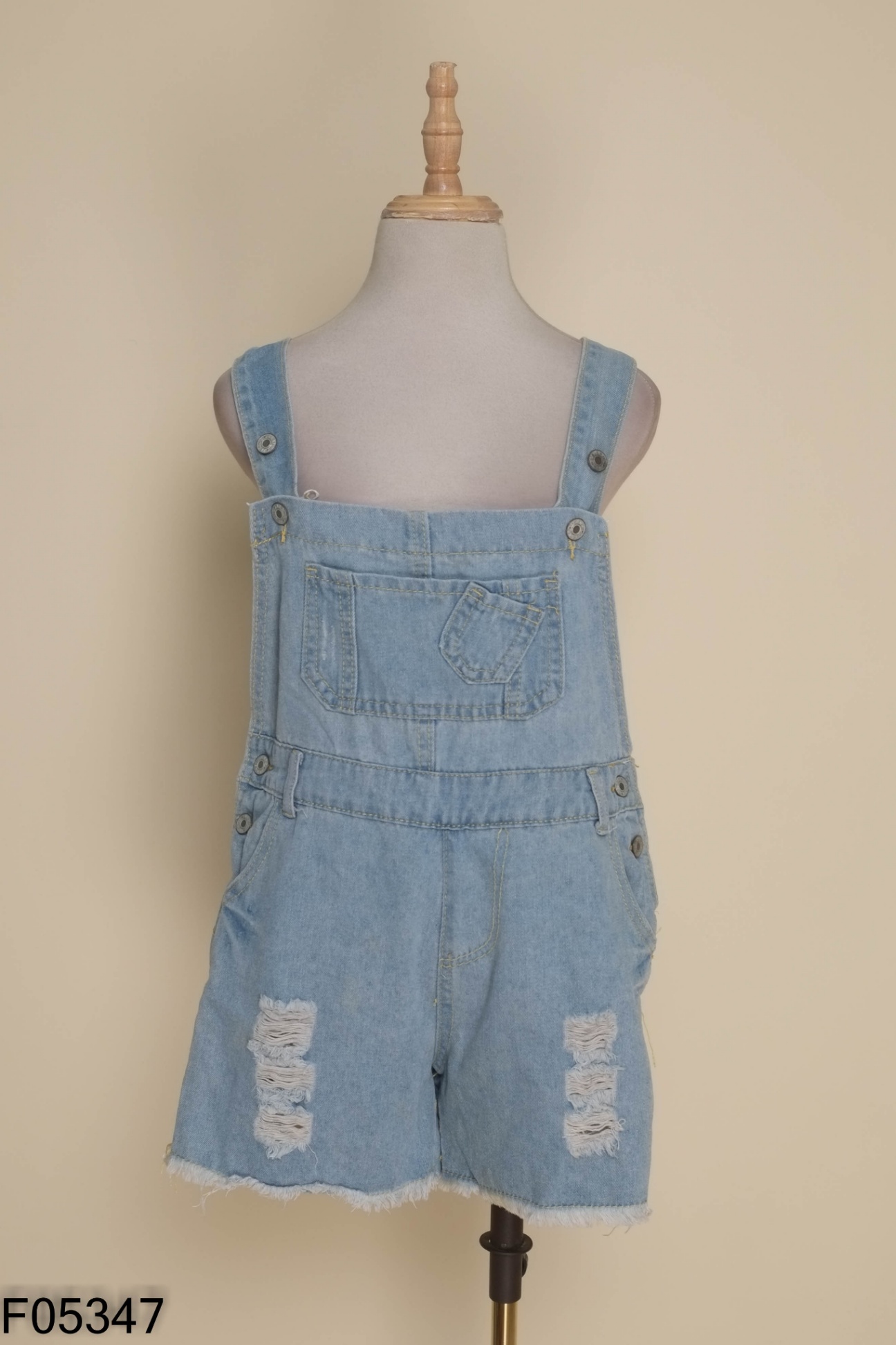 Áo yếm jeans xanh liền quần