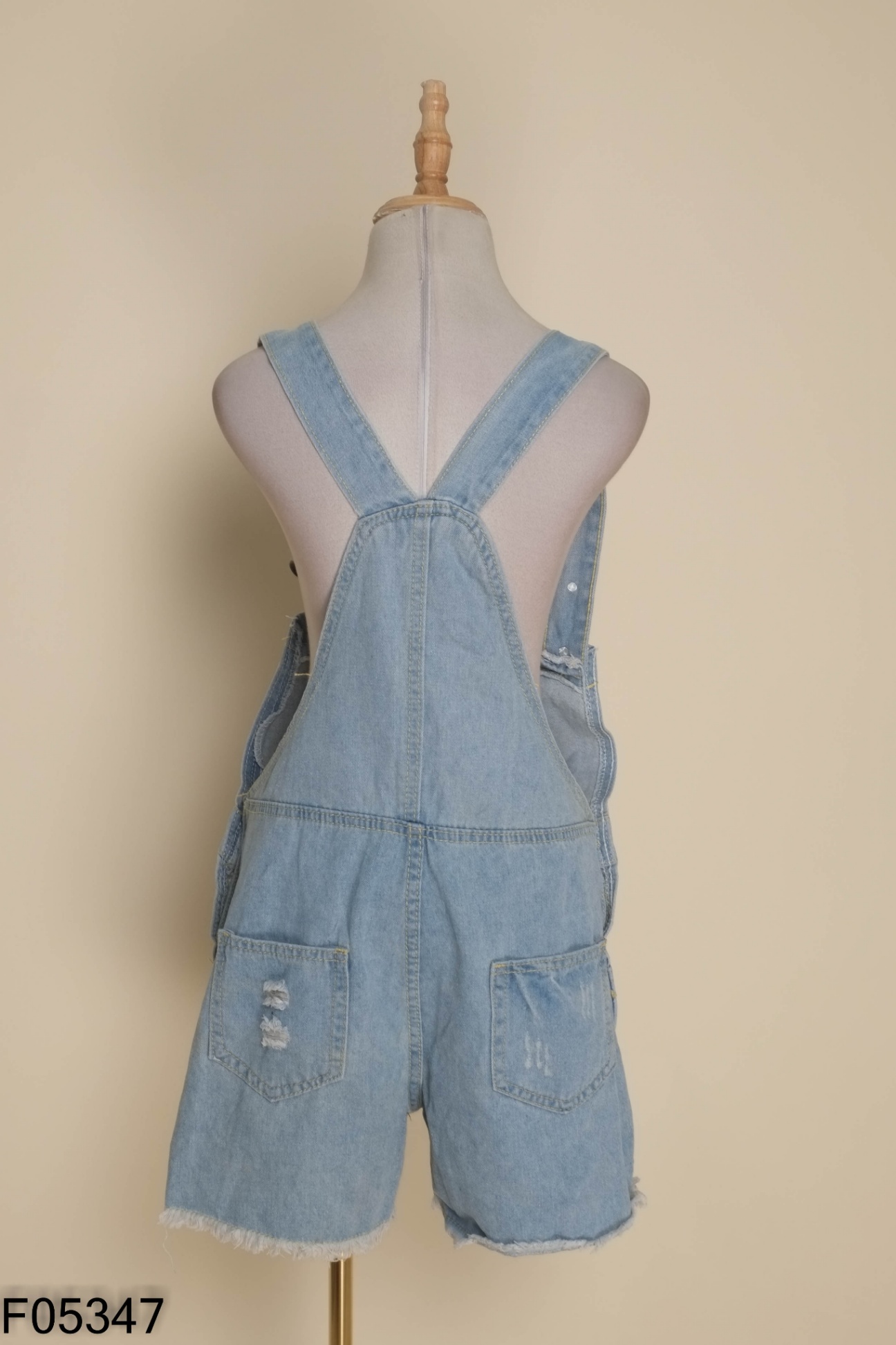 Áo yếm jeans xanh liền quần