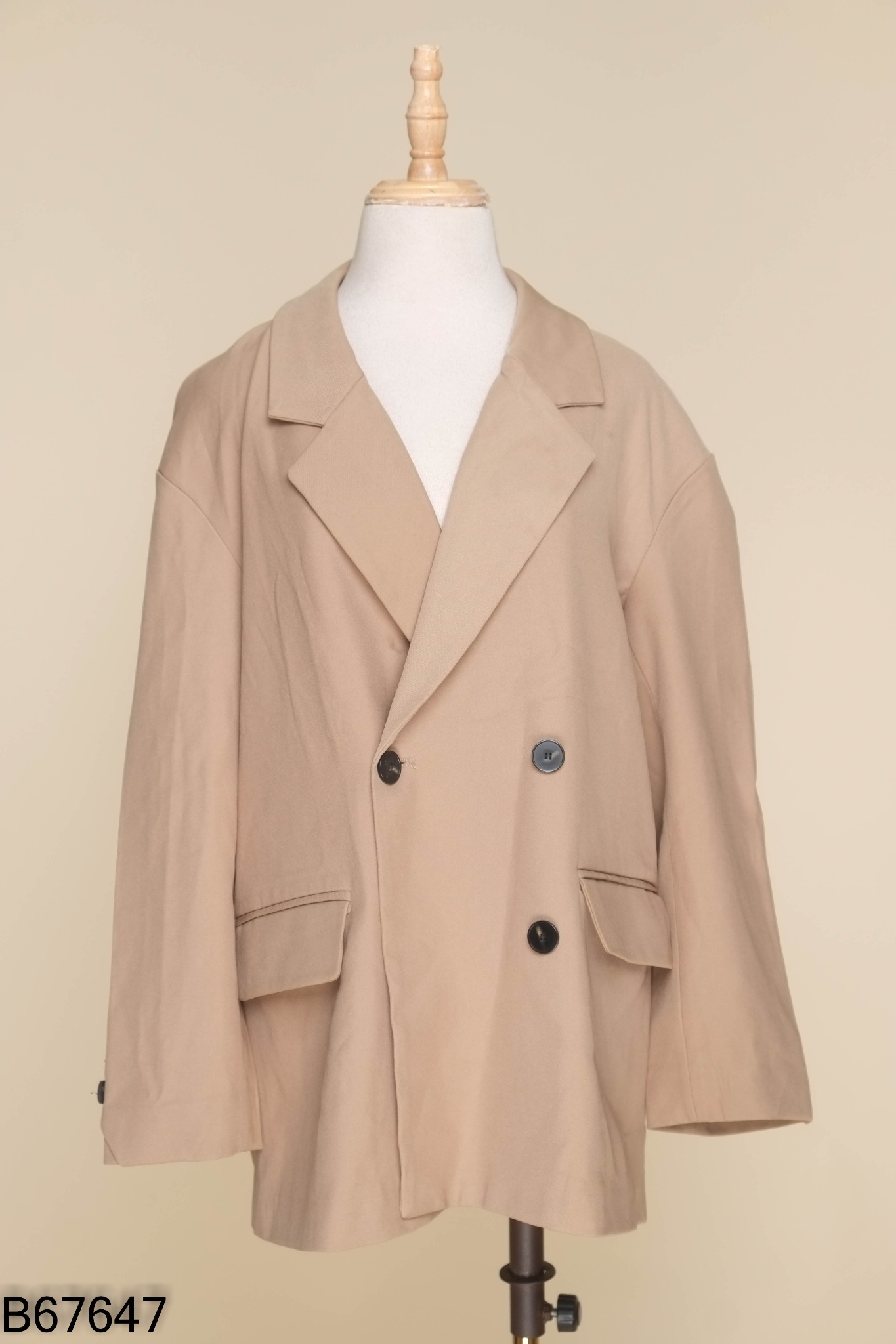 Áo blazer nâu trơn