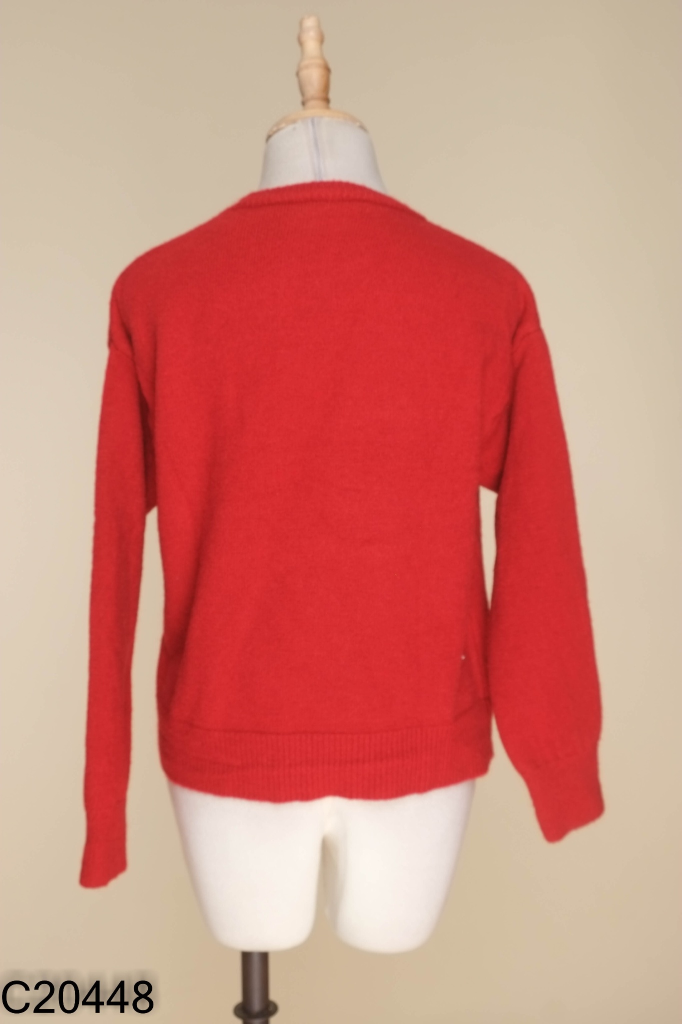 Áo cardigans đỏ len