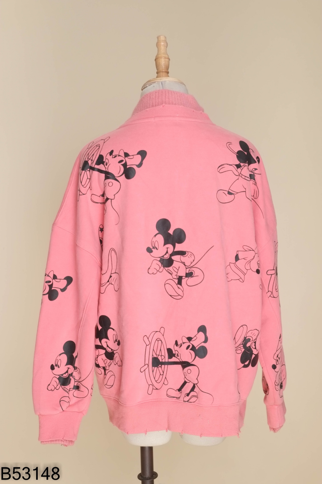 Áo nỉ hồng hình mickey