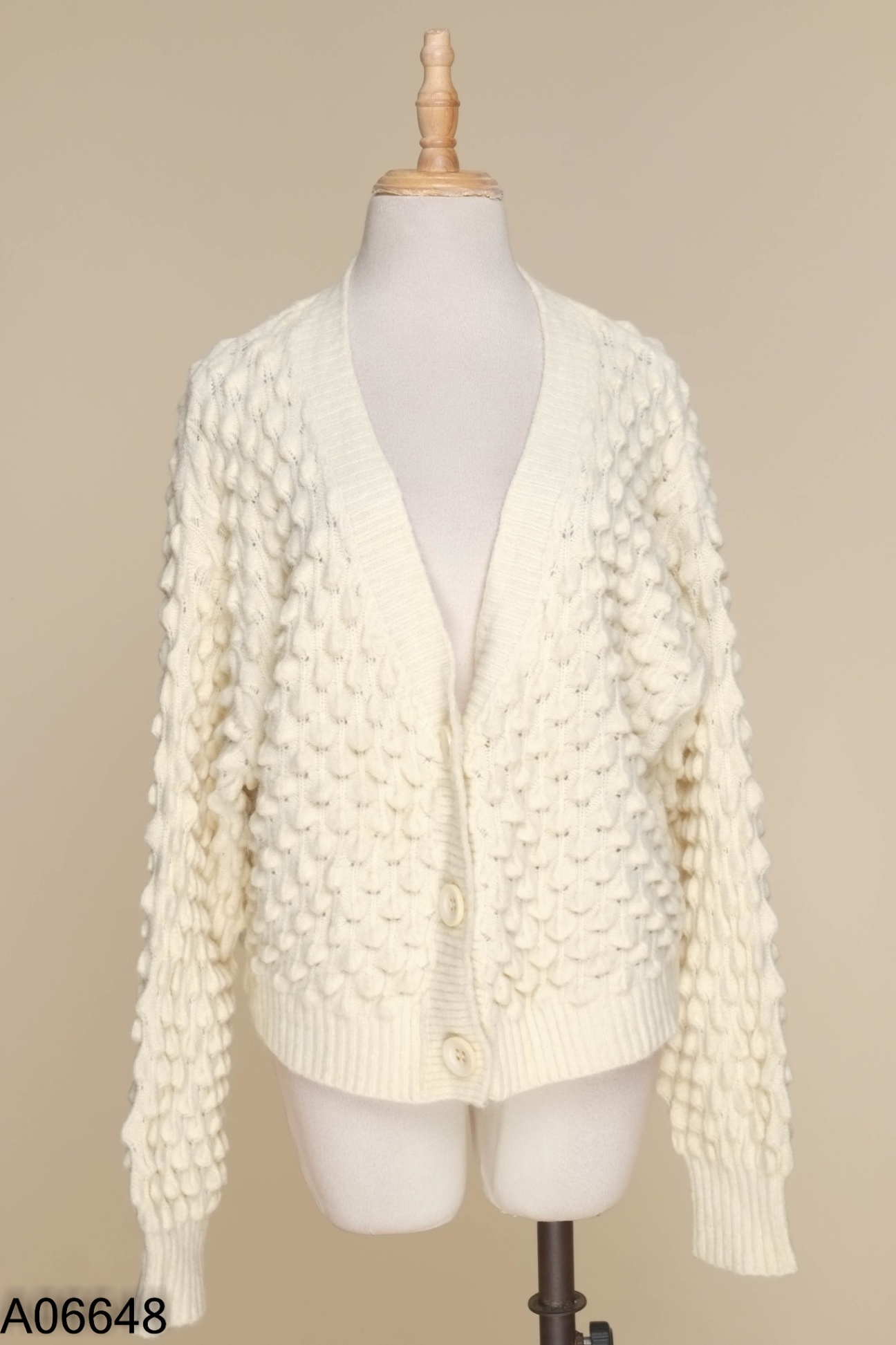 Áo cardigan len kem basic