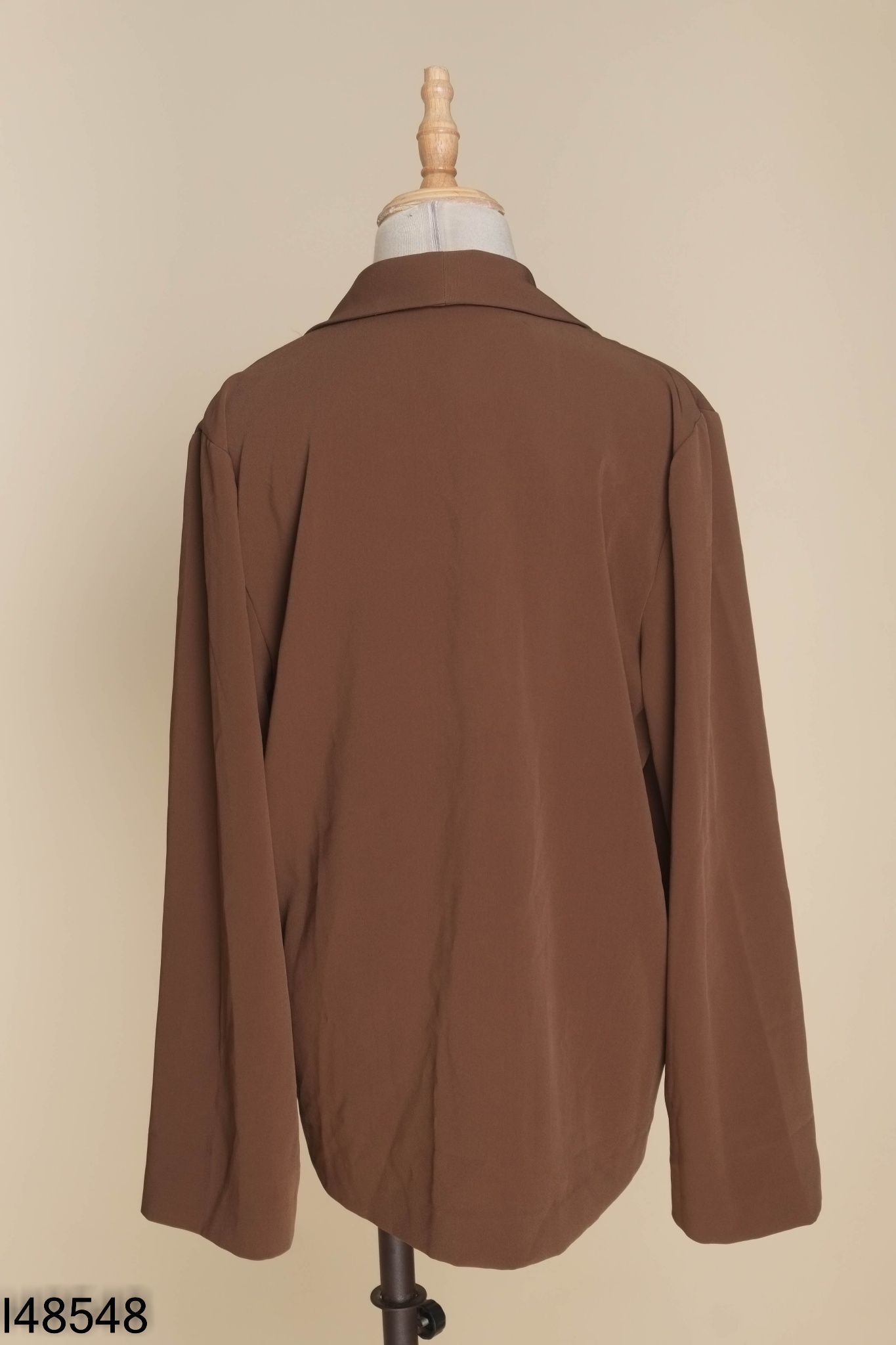 NEWTAG Áo khoác vest nâu VK trơn form rộng