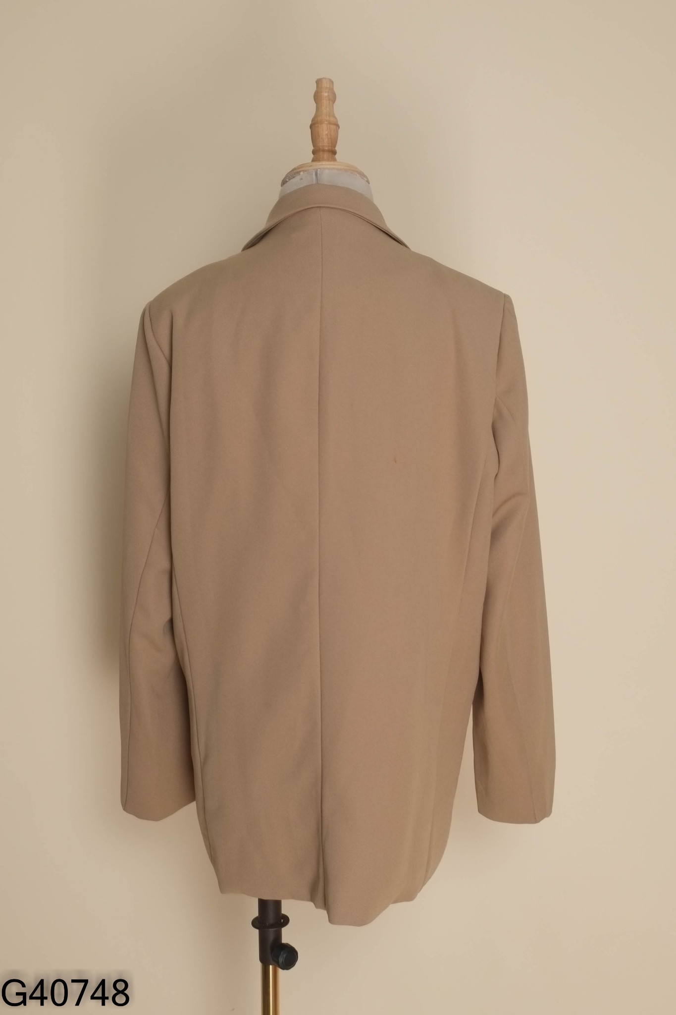 Áo blazer nâu trơn
