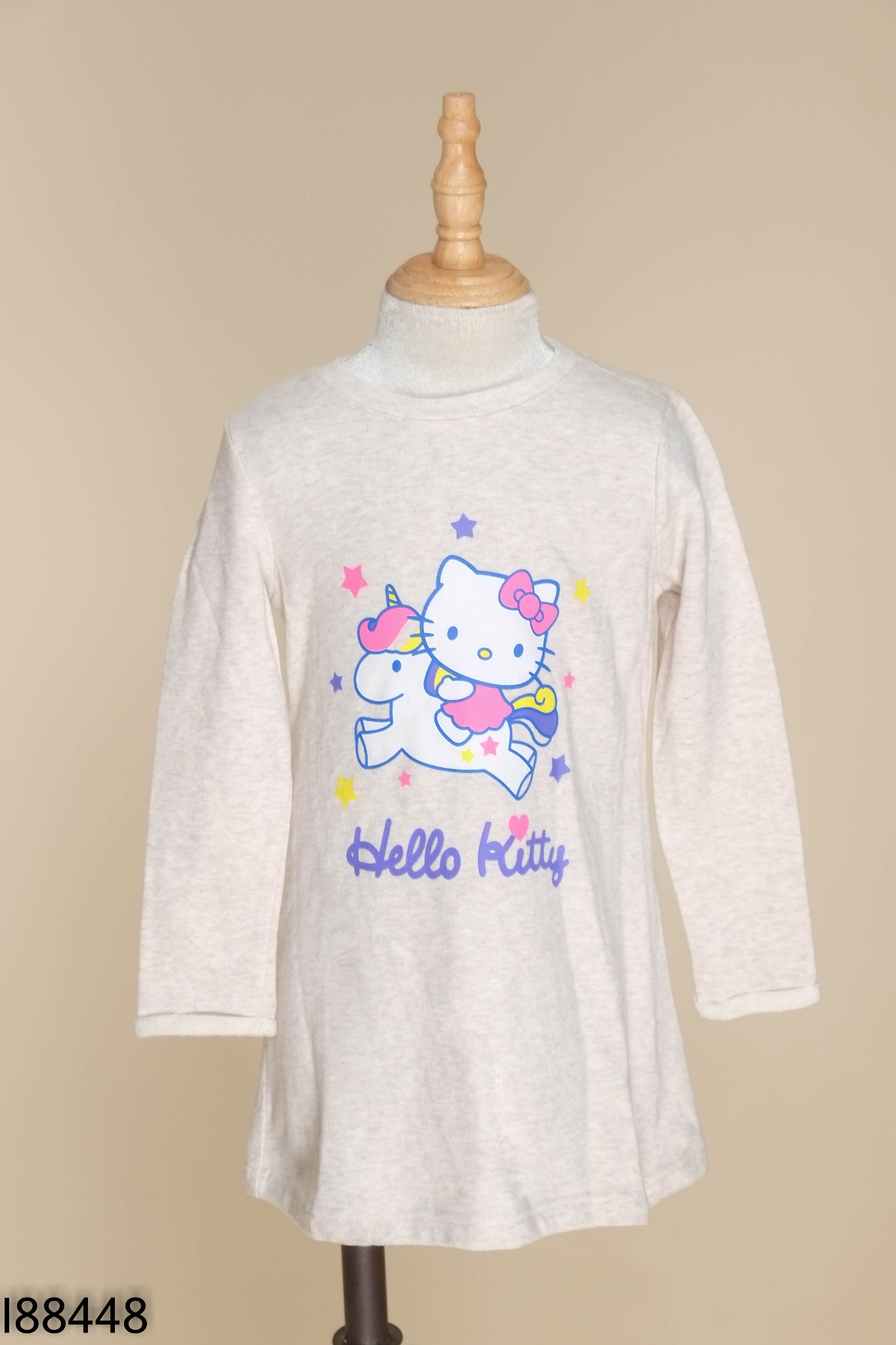 Váy nỉ xám in hello kitty KIDS