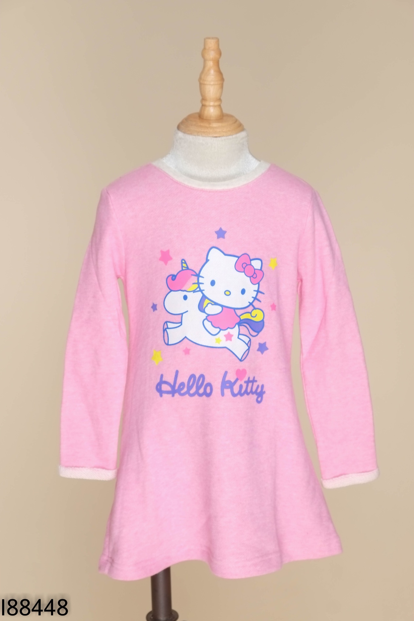 Váy nỉ hồng in hello kitty KIDS