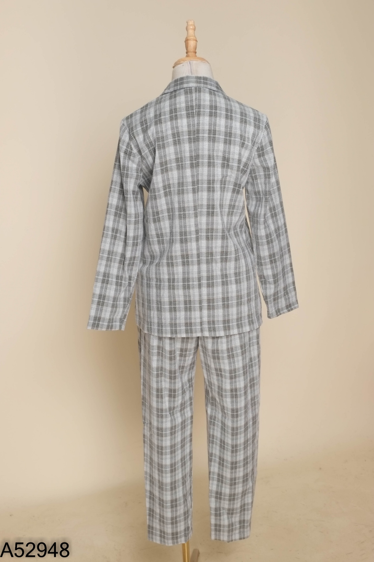 Set áo blazer xám LILY'S DRESS caro + quần dài