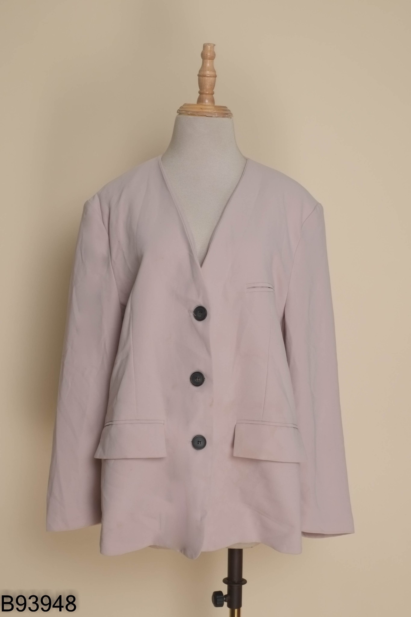 Áo blazers be cổ nhọn