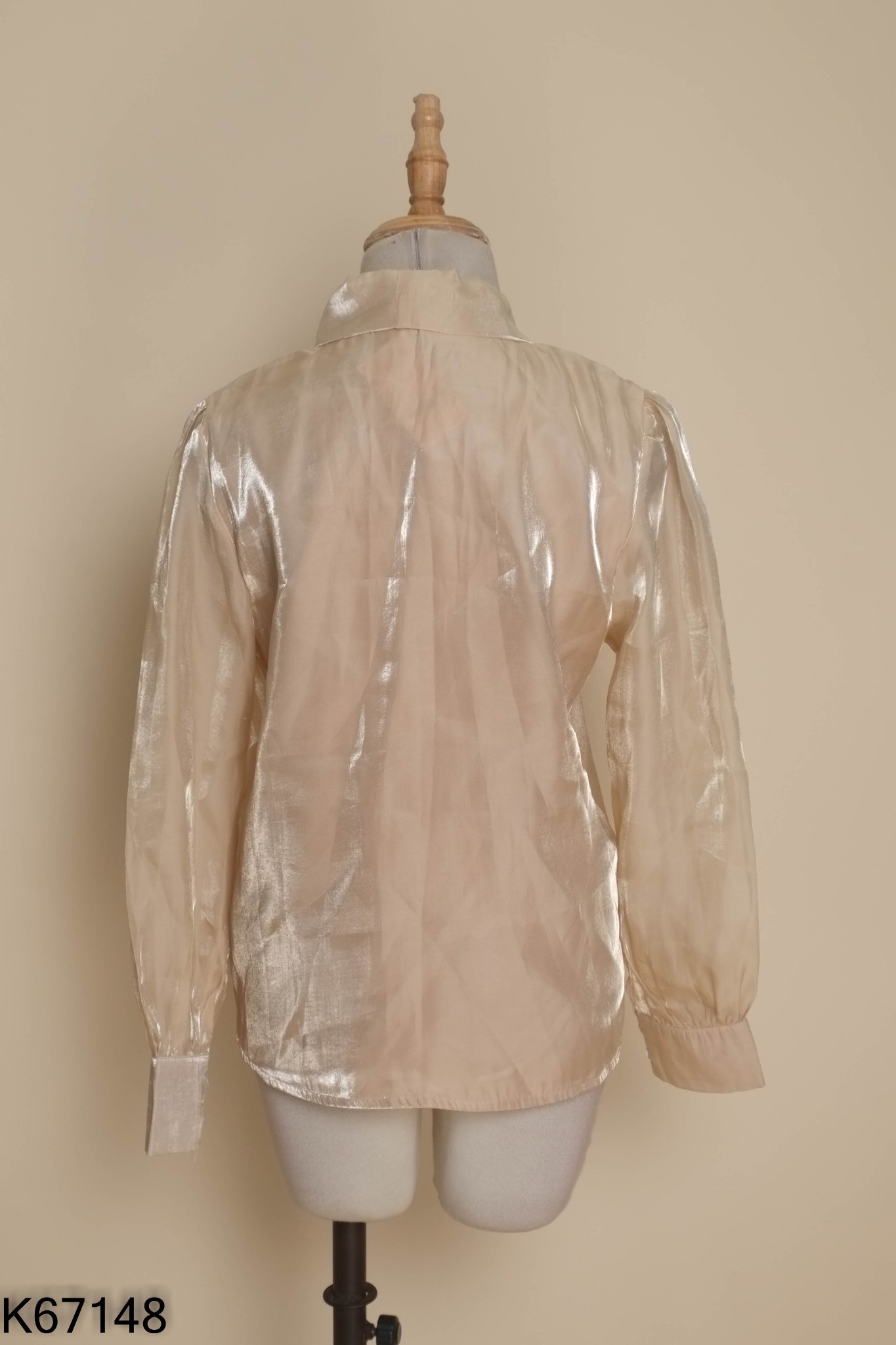 Áo organza be phối nơ