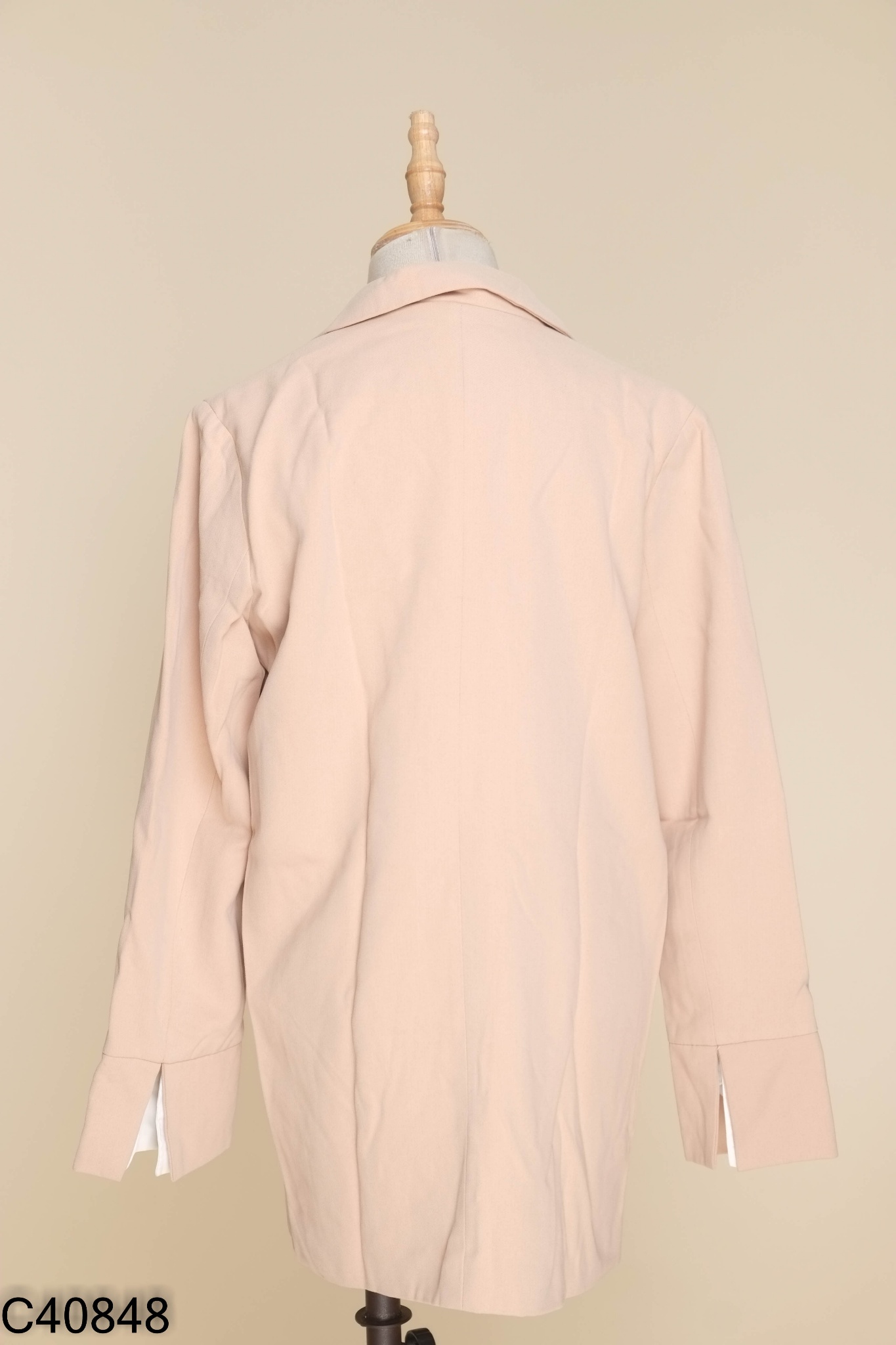 Blazer be nâu trơn
