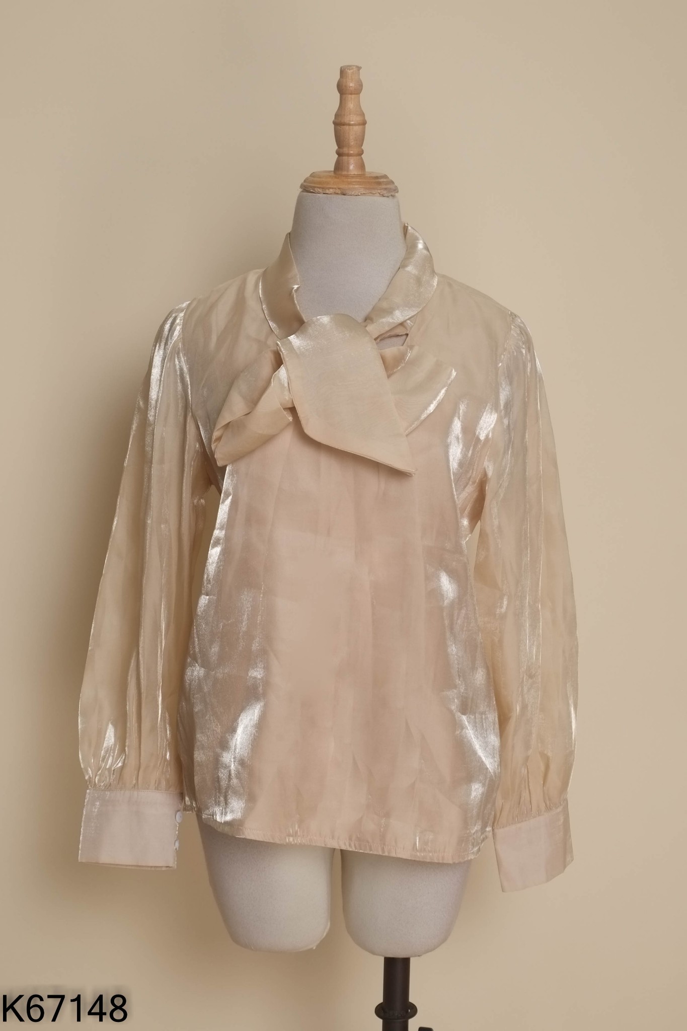 Áo organza be phối nơ