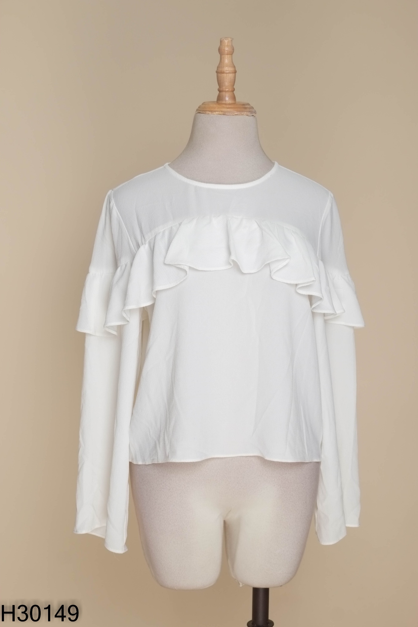 Áo trắng DOTTIE phối bèo nhún